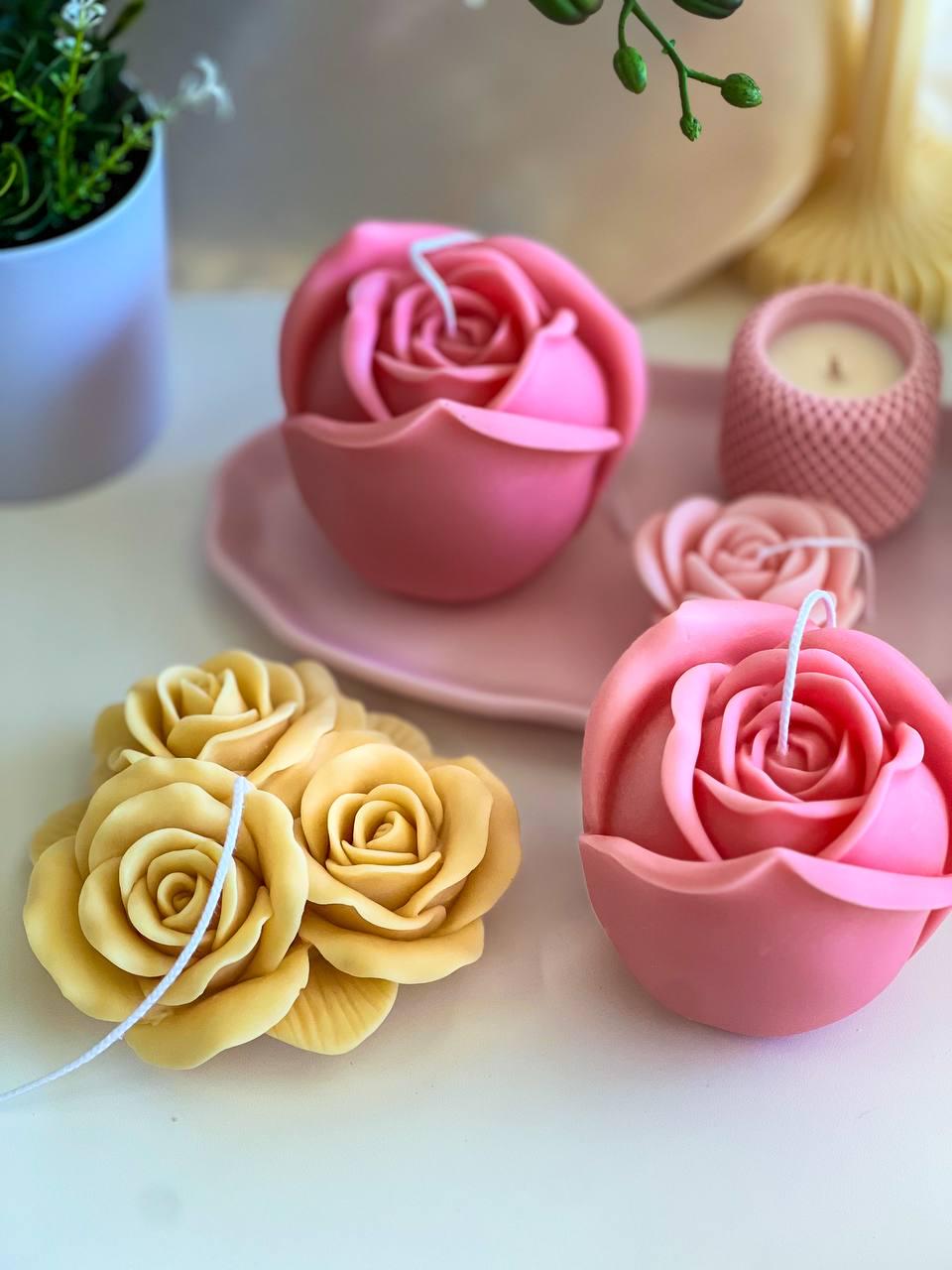 Trio Rose Candle