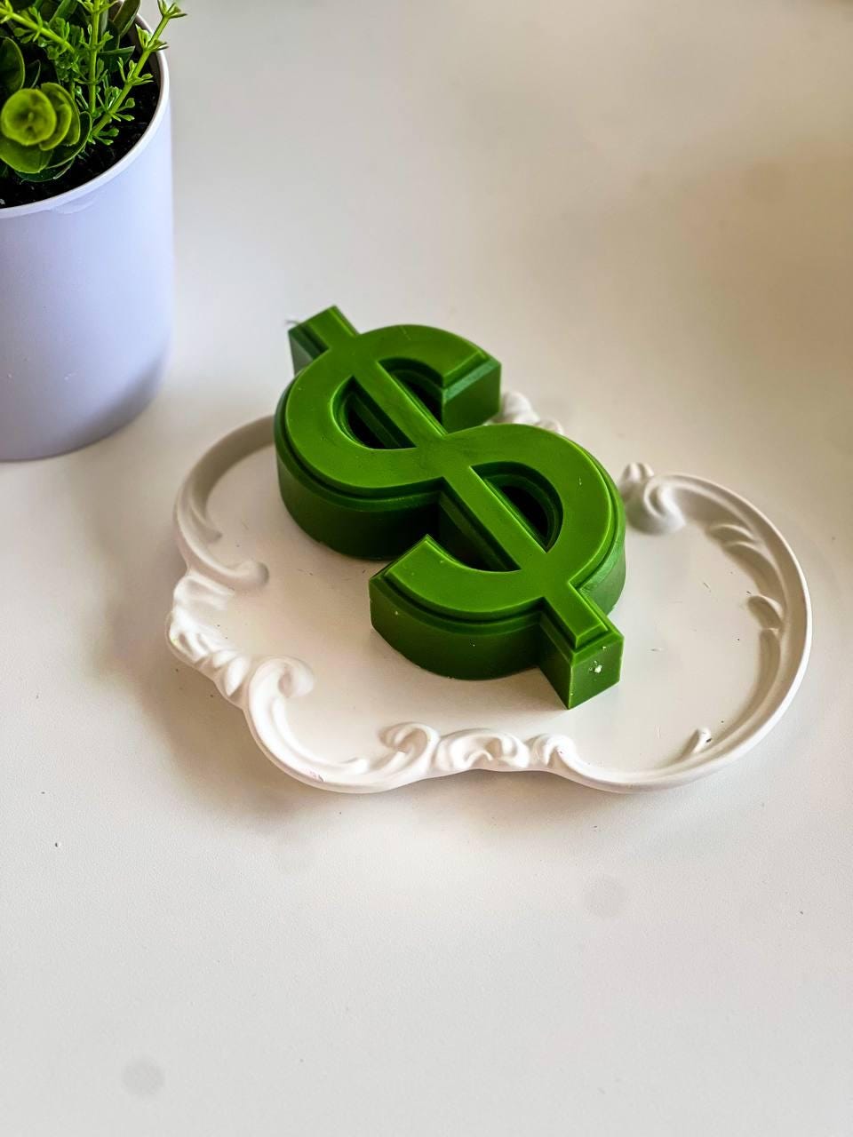 Dollar Shaped Candle