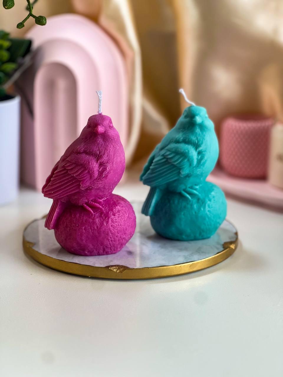 Sitting on Stone Bird Candle