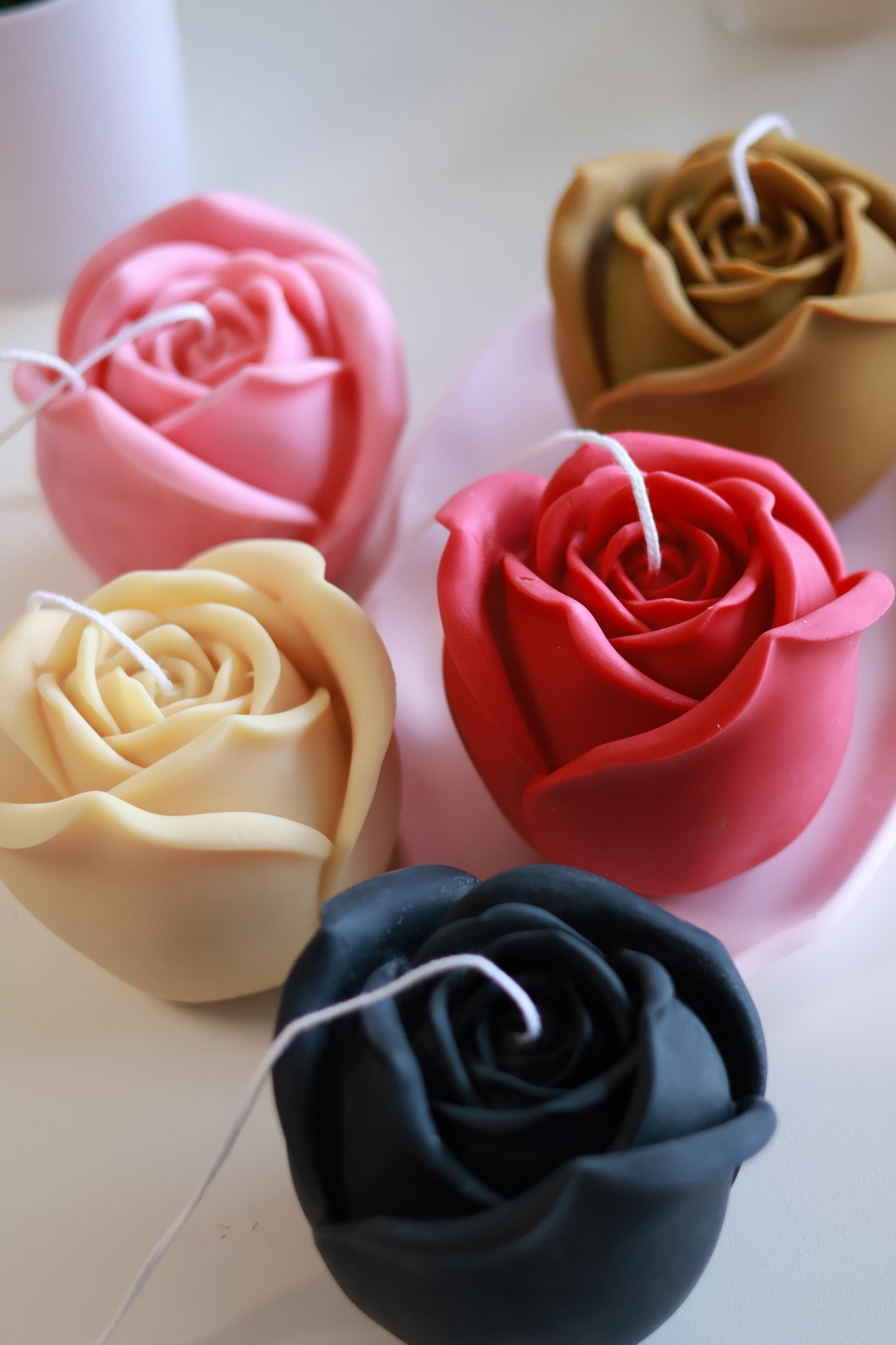 Medium Rose Shaped Candle