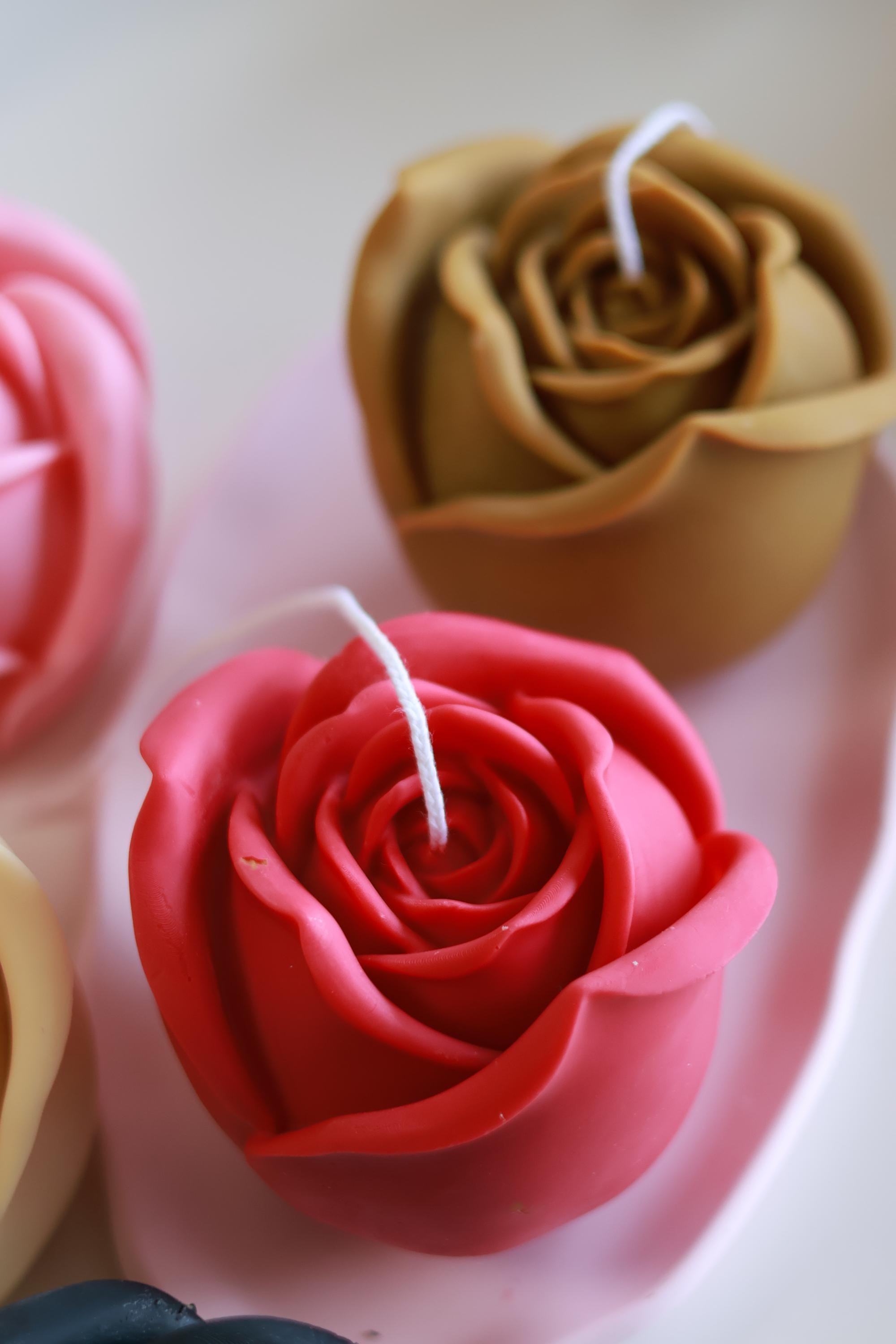 Medium Rose Shaped Candle