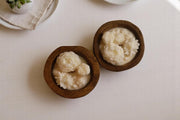 Botanical Candle in Handmade Wooden Round Container 2x6 inches