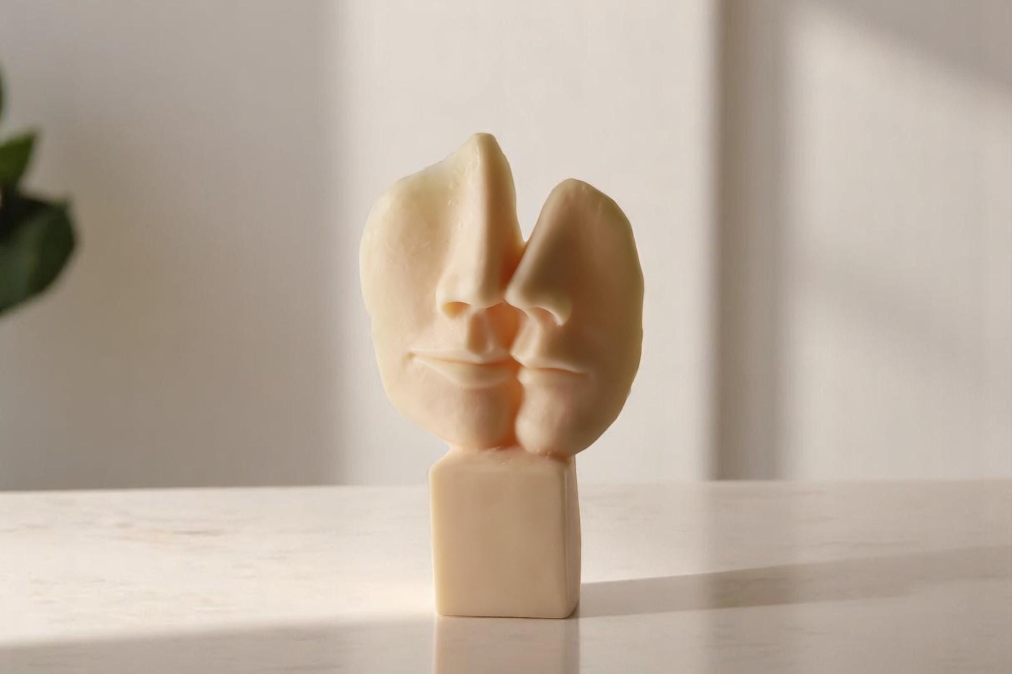 Abstract Face Candle