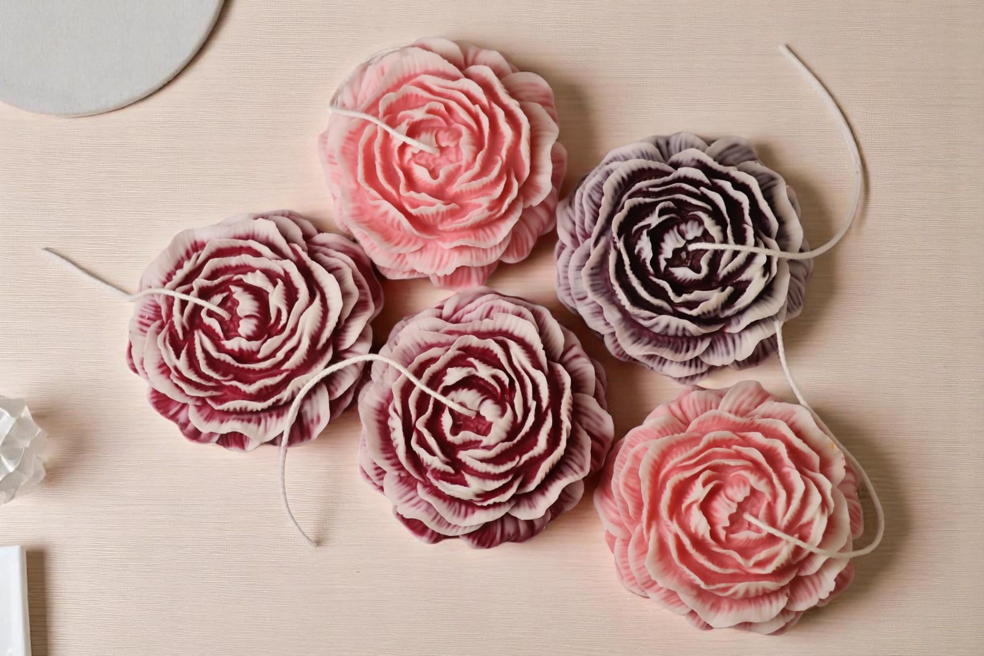 Huge Ombre Peony Candle