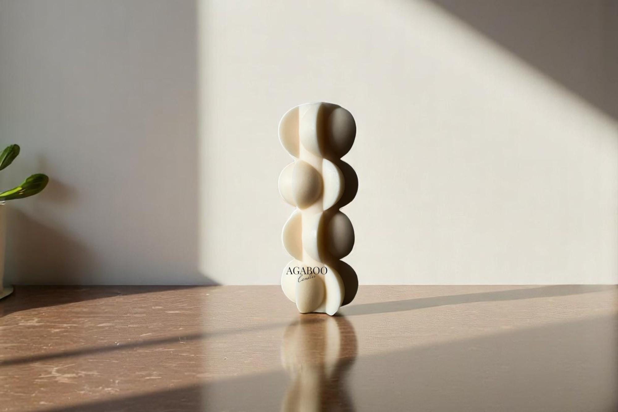 Wavy Tall Pillar Candle
