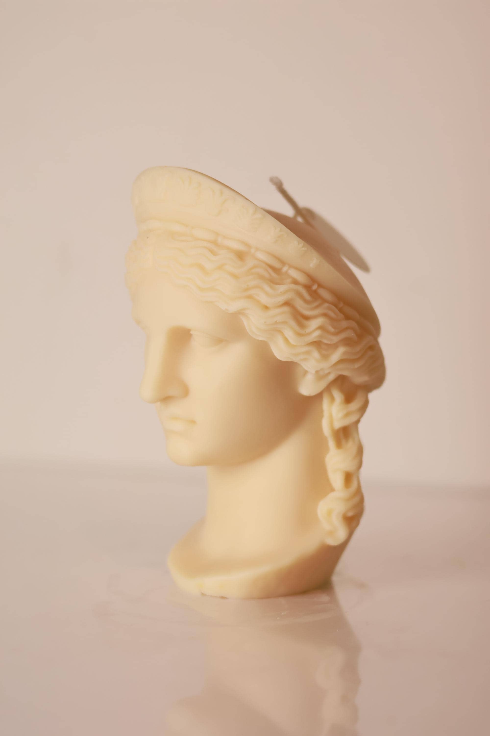 Hera Bust Statue Candle: 7.5x4 inches