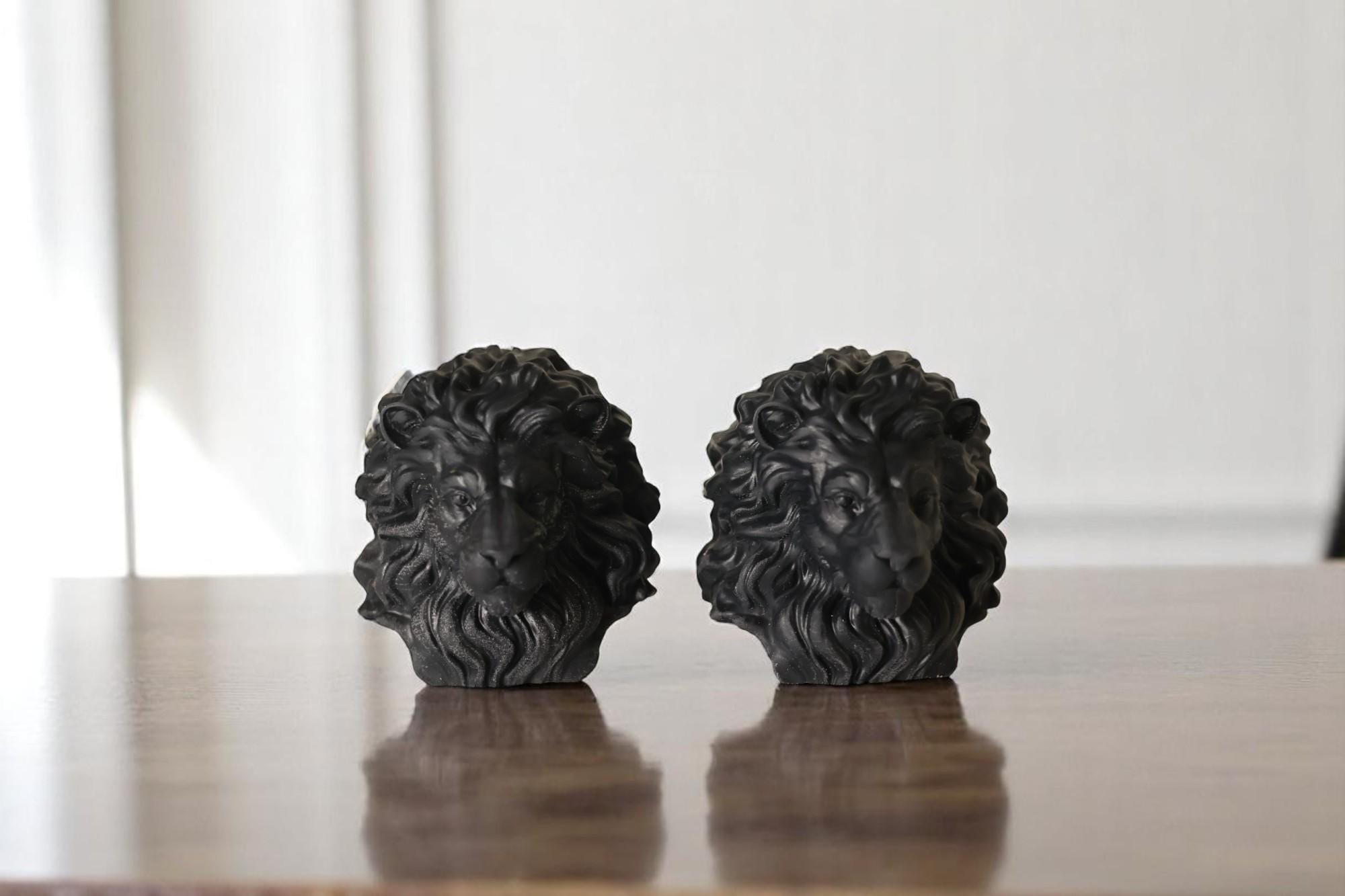 Large Lion Head Candle