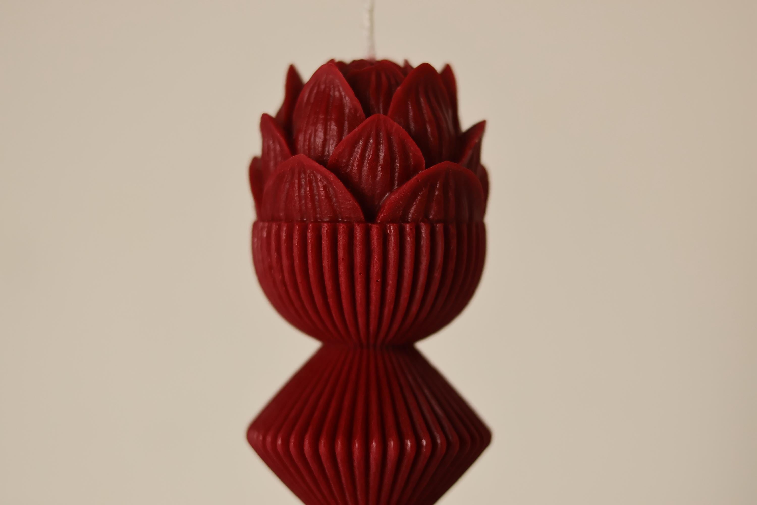 Lotus Pillar Candle 7x3 inches