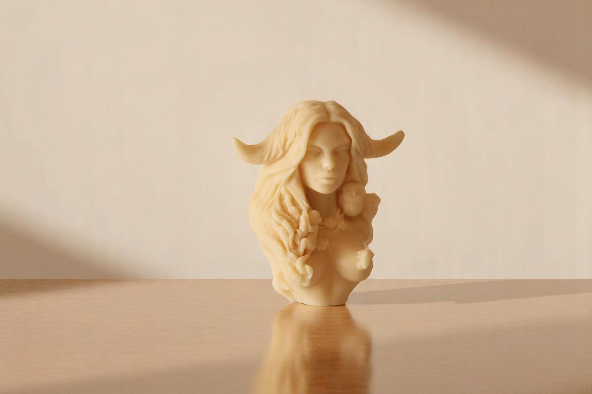 Goddess Candle with Horns