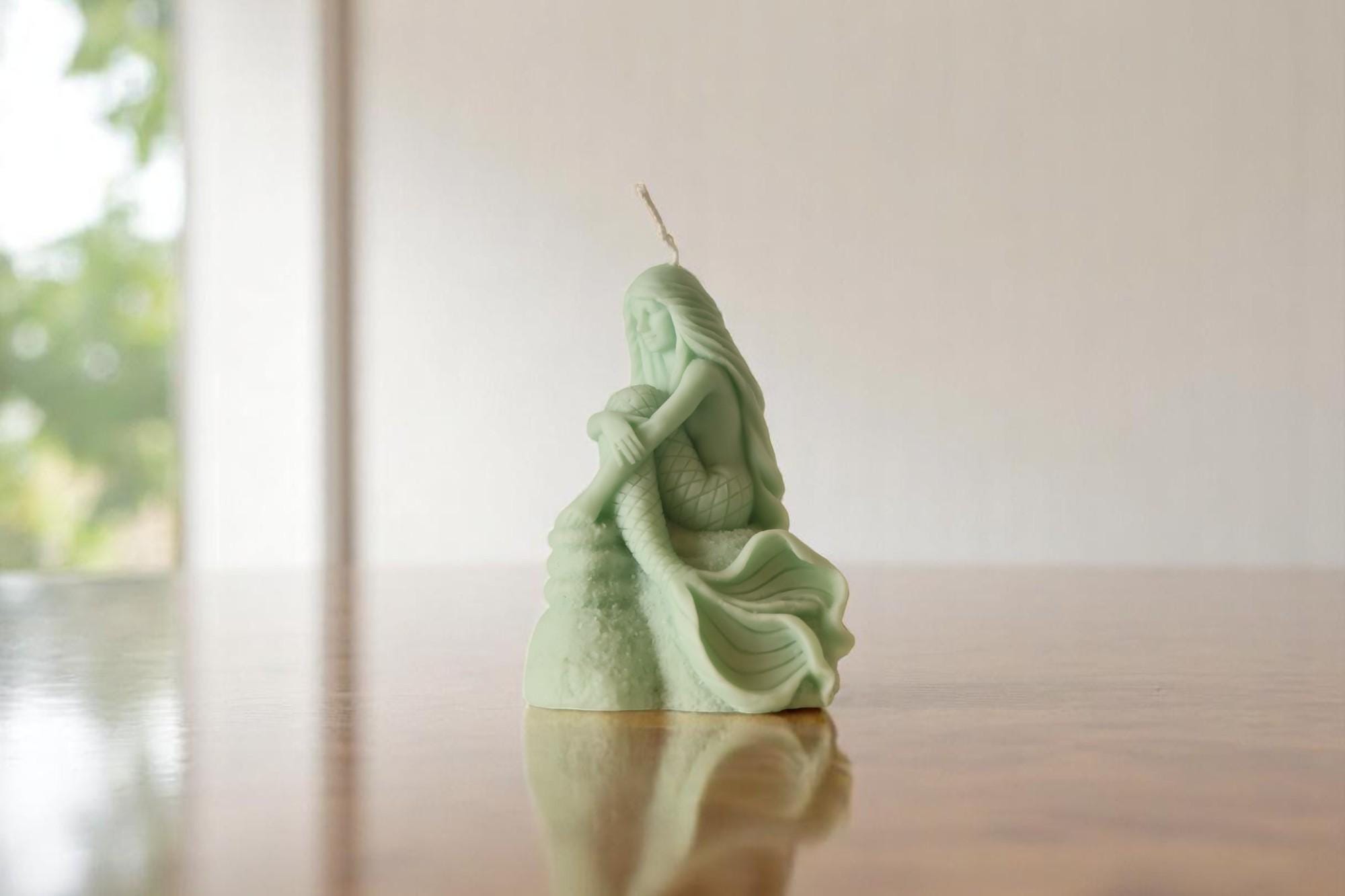 Sitting Mermaid Candle