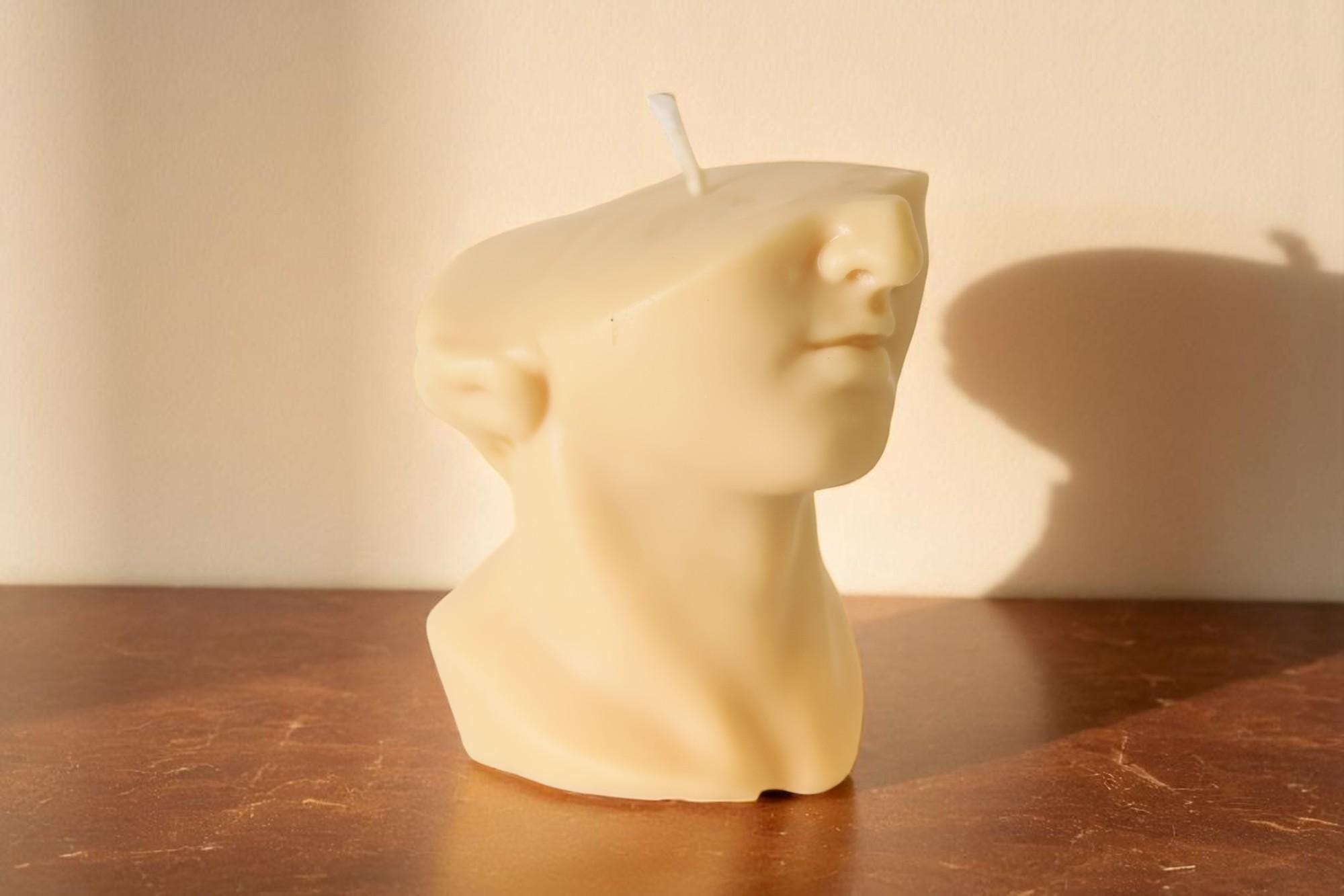 Huge Half Face David Candle