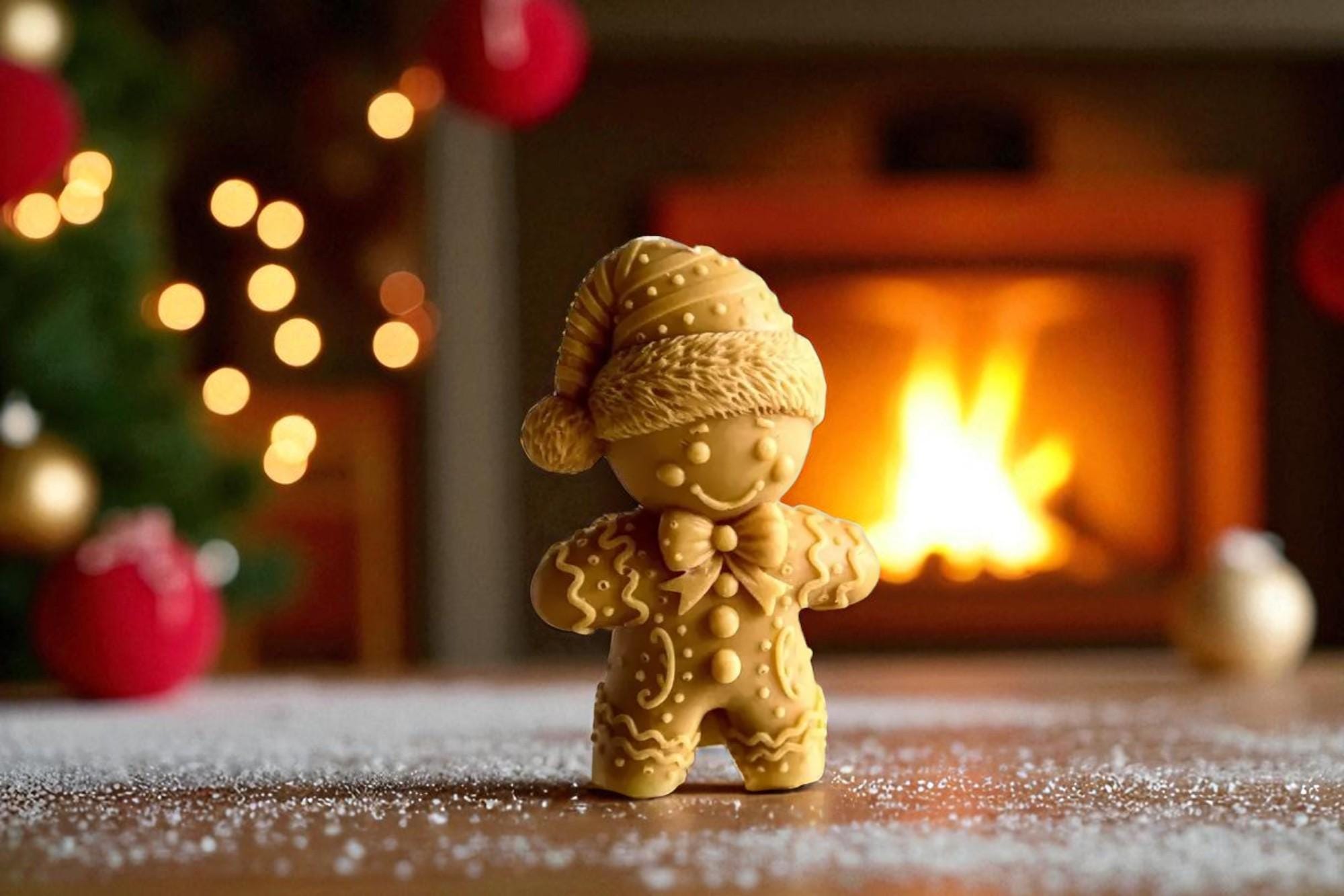 Gingerbread Man Candle