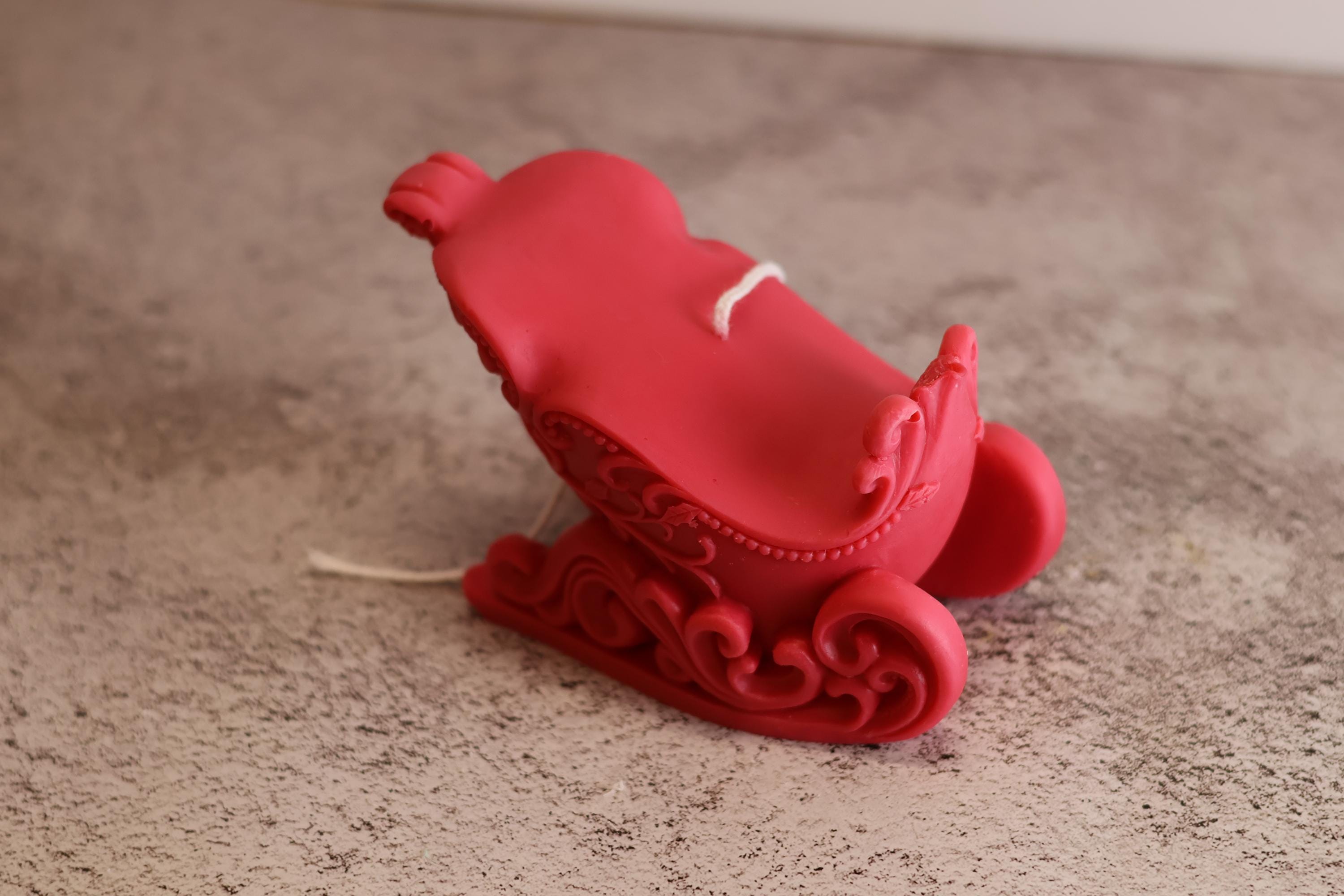 Large Christmas Sleigh Candle