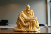 Italian Pieta Statue Candle 5.5x6 inches
