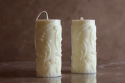 Chic Flower Pillar Candle