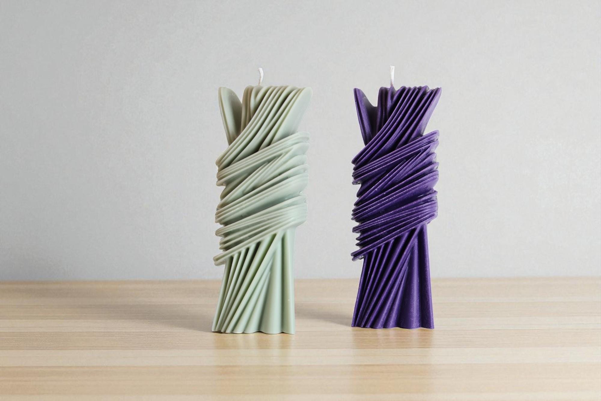 Modern Geometric Pillar Candle