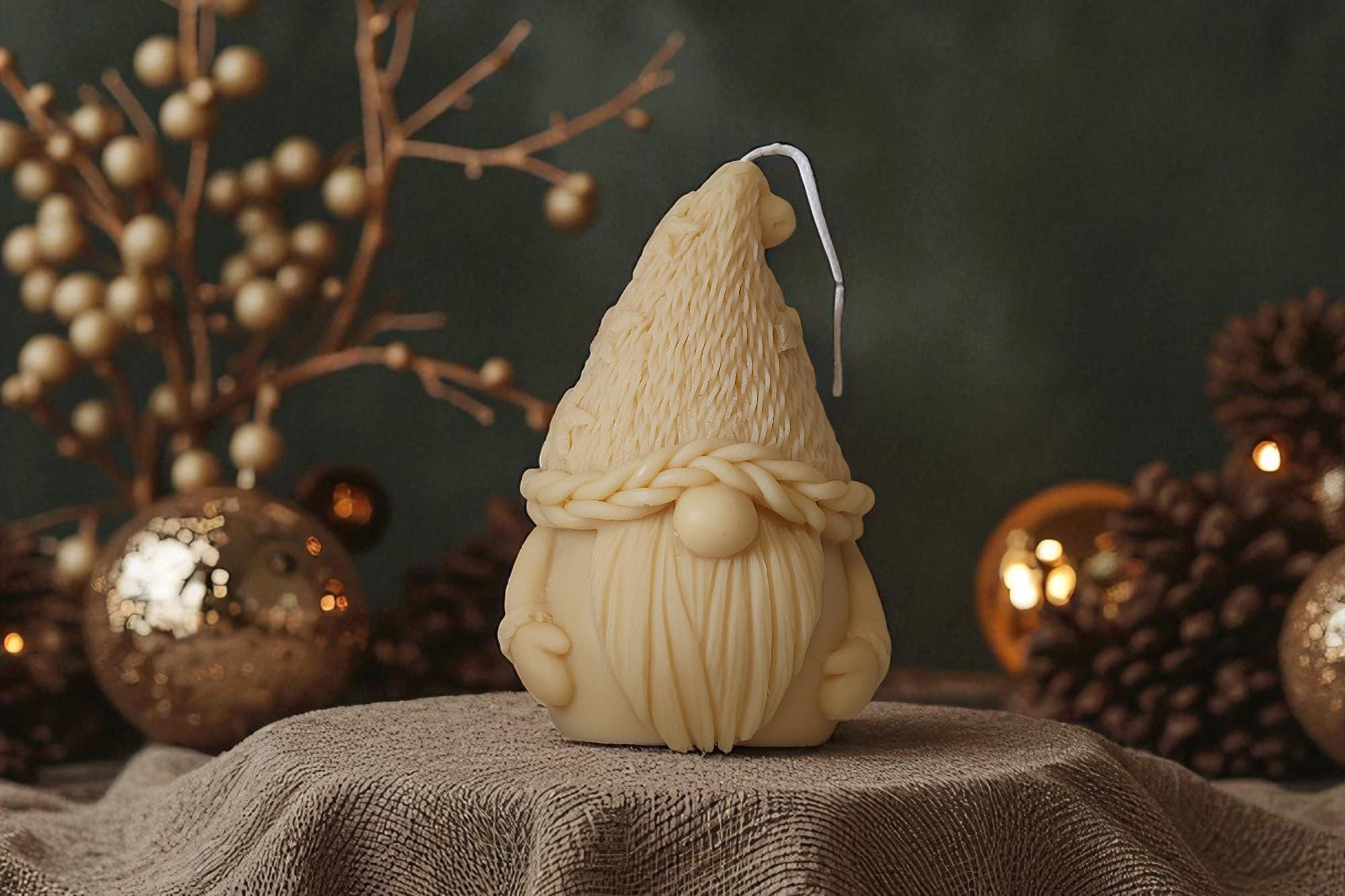 Knitted Gnome Candle