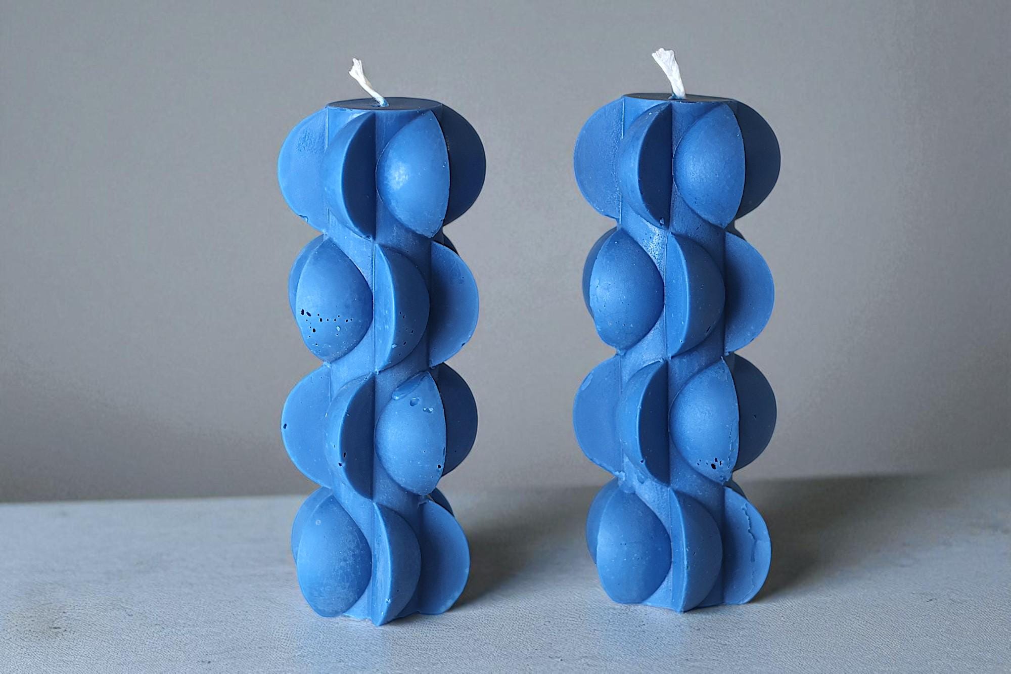 Wavy Tall Pillar Candle