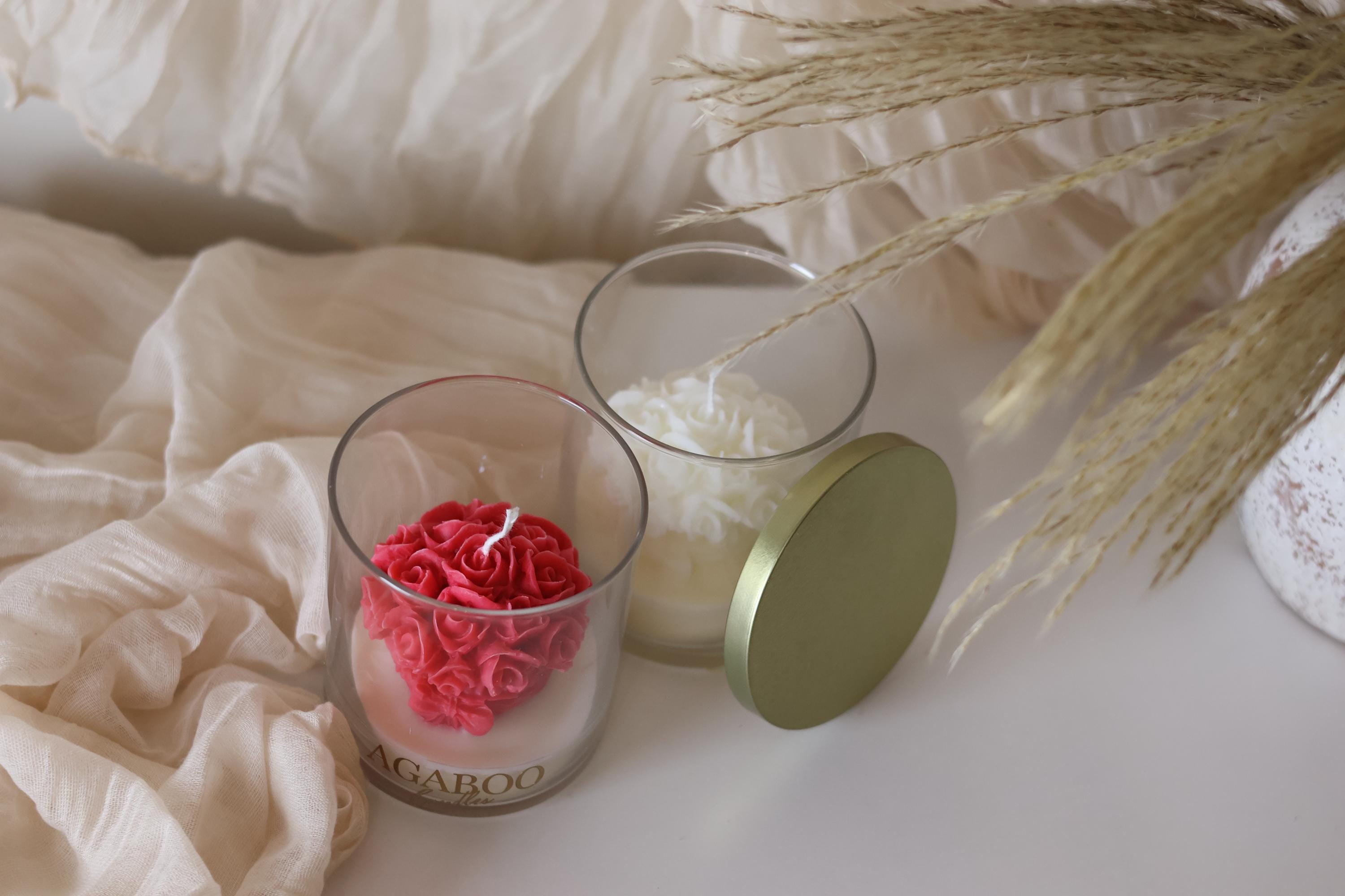 Bouquet Candle in Glass Jar 3.5x3.25 inches