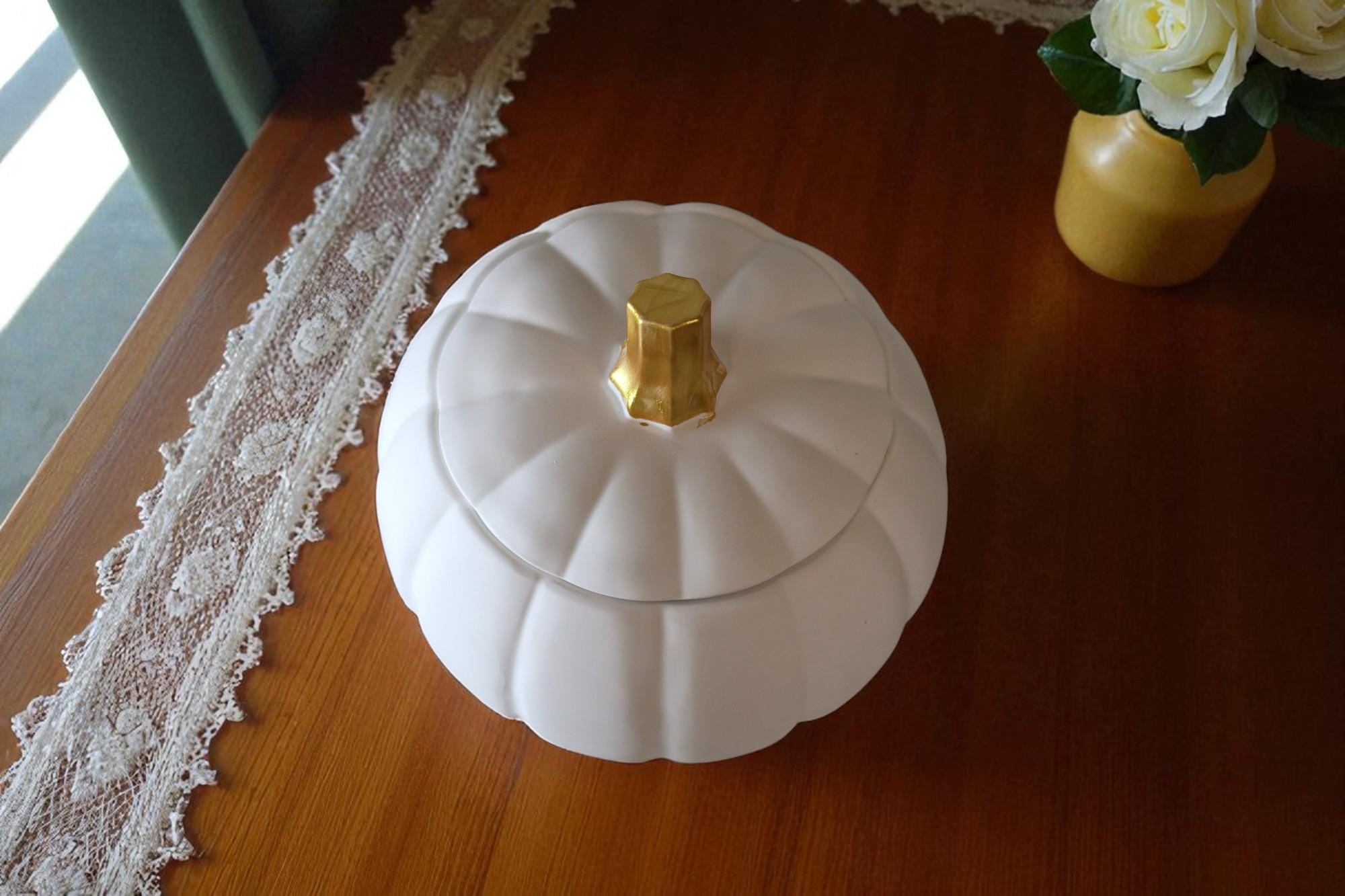 Pumpkin Candle in Ceramic Resin Jar