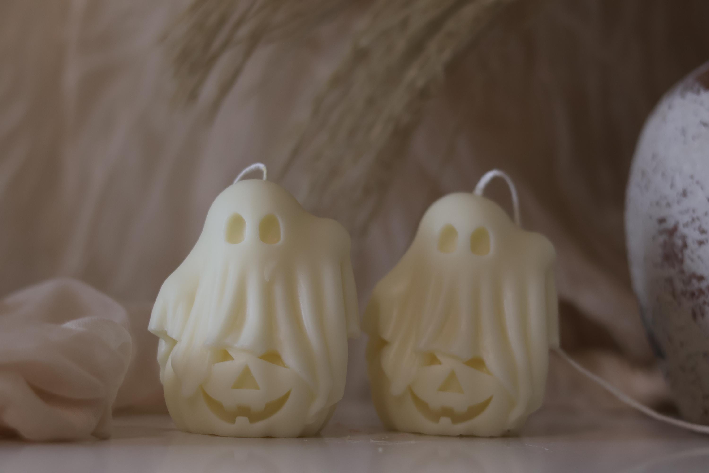 Pumpkin Ghost Candle
