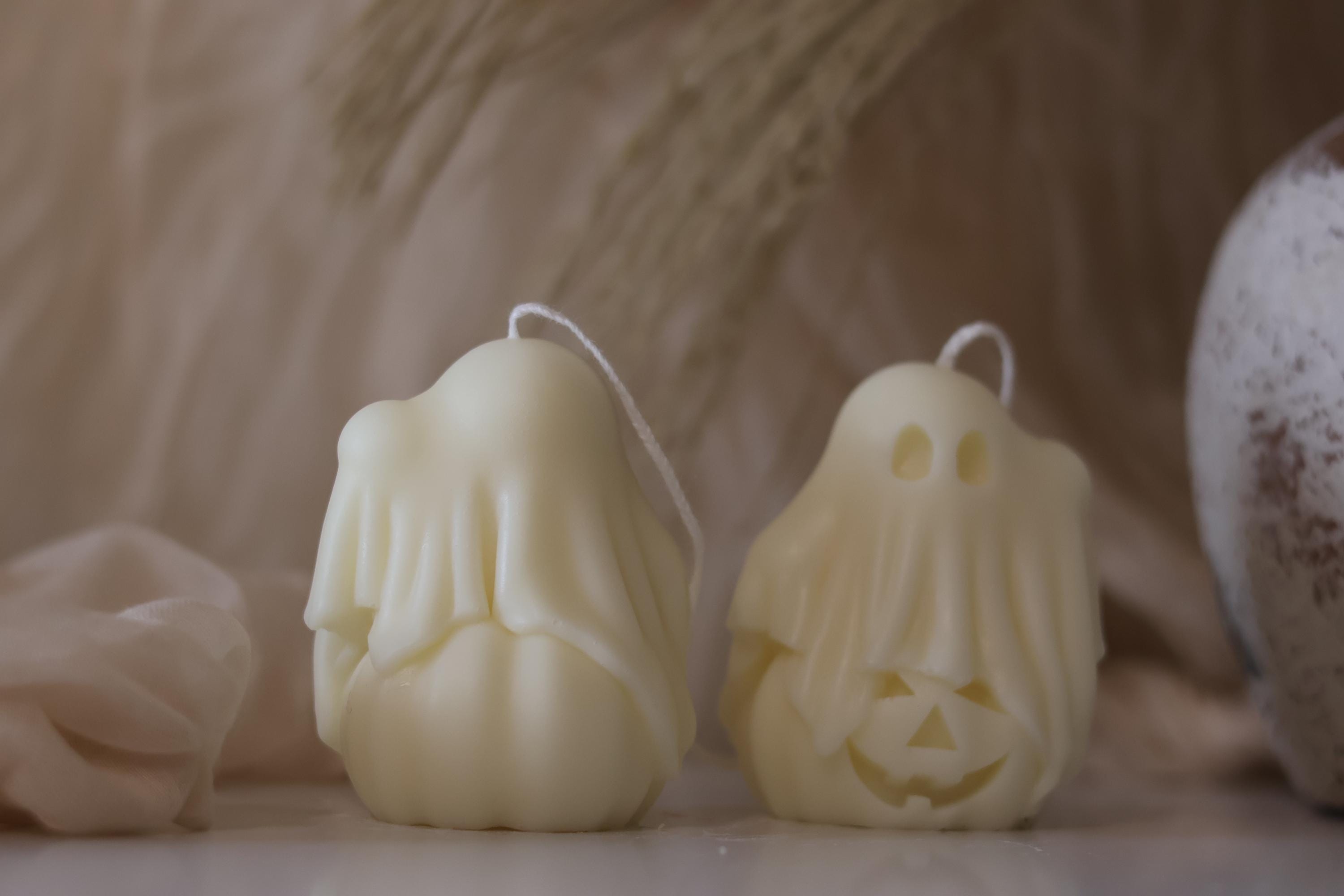 Pumpkin Ghost Candle