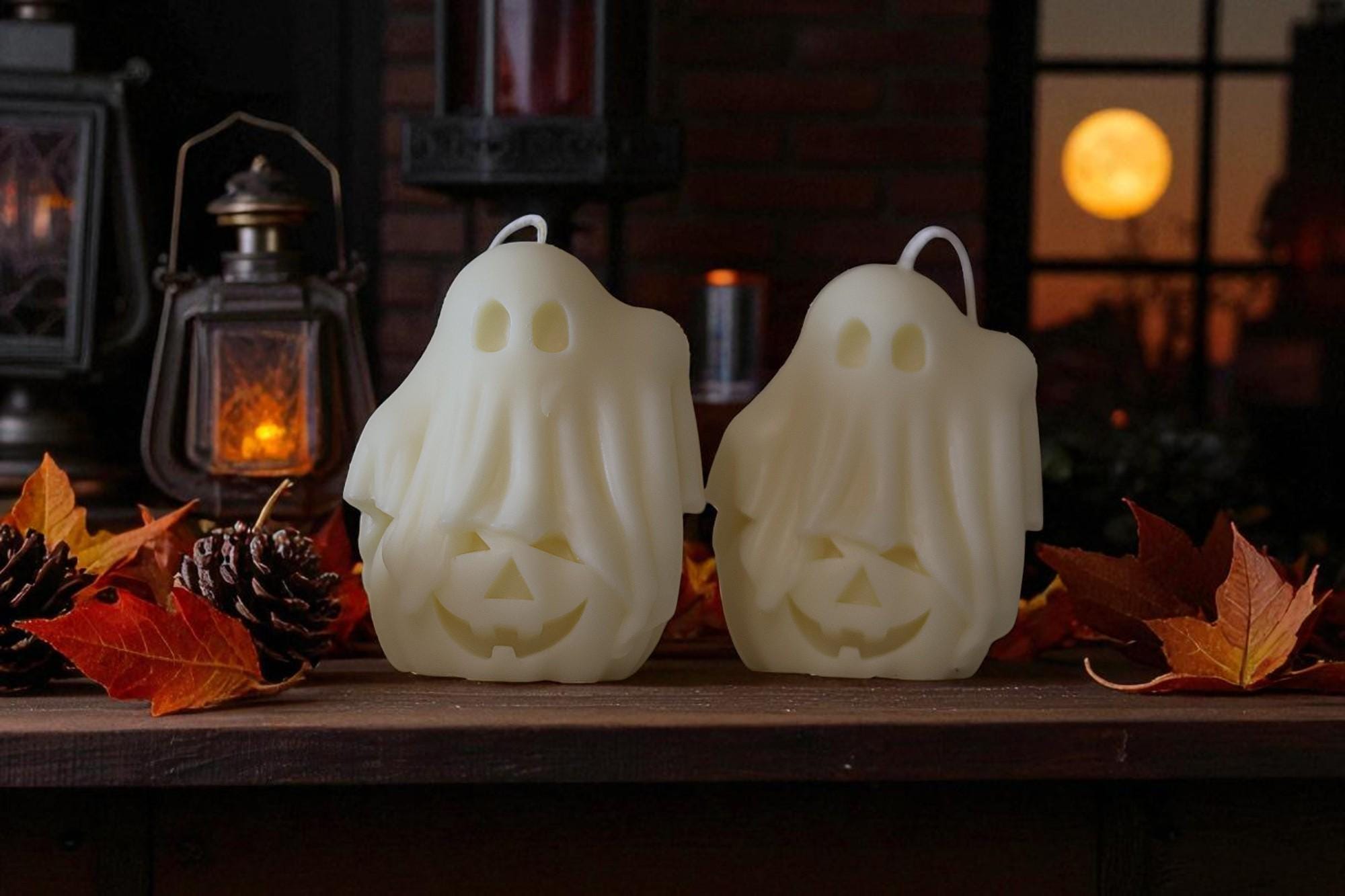 Pumpkin Ghost Candle