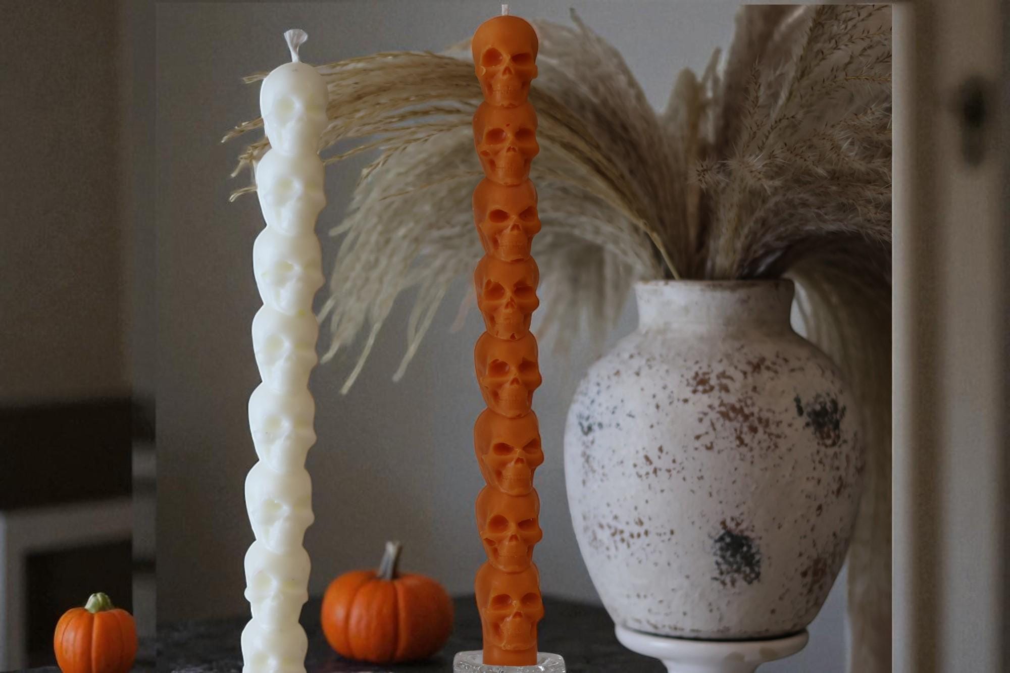 Skull Taper Candle