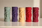 Pillar Skull Head Candle