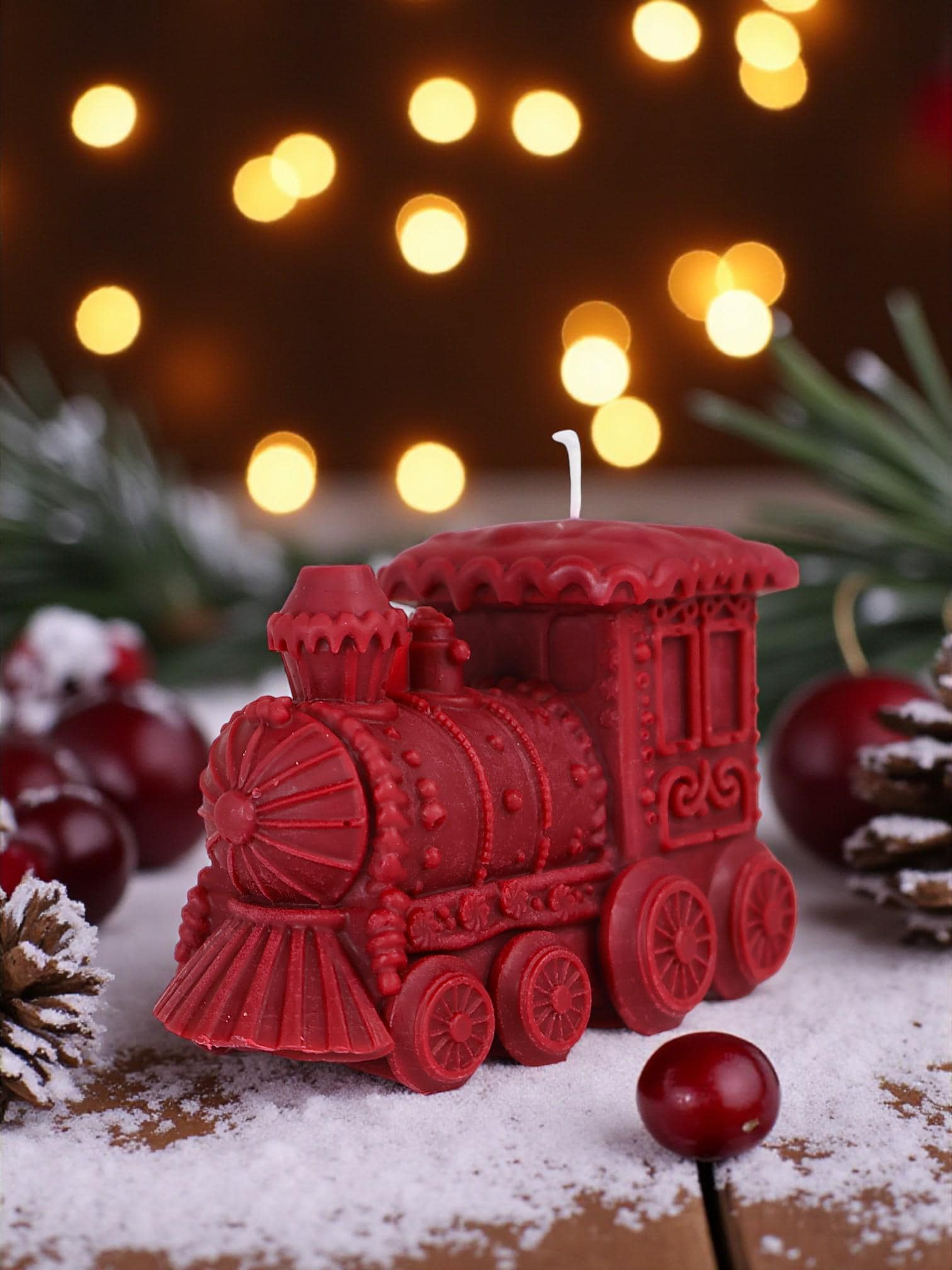 Christmas Train Candle