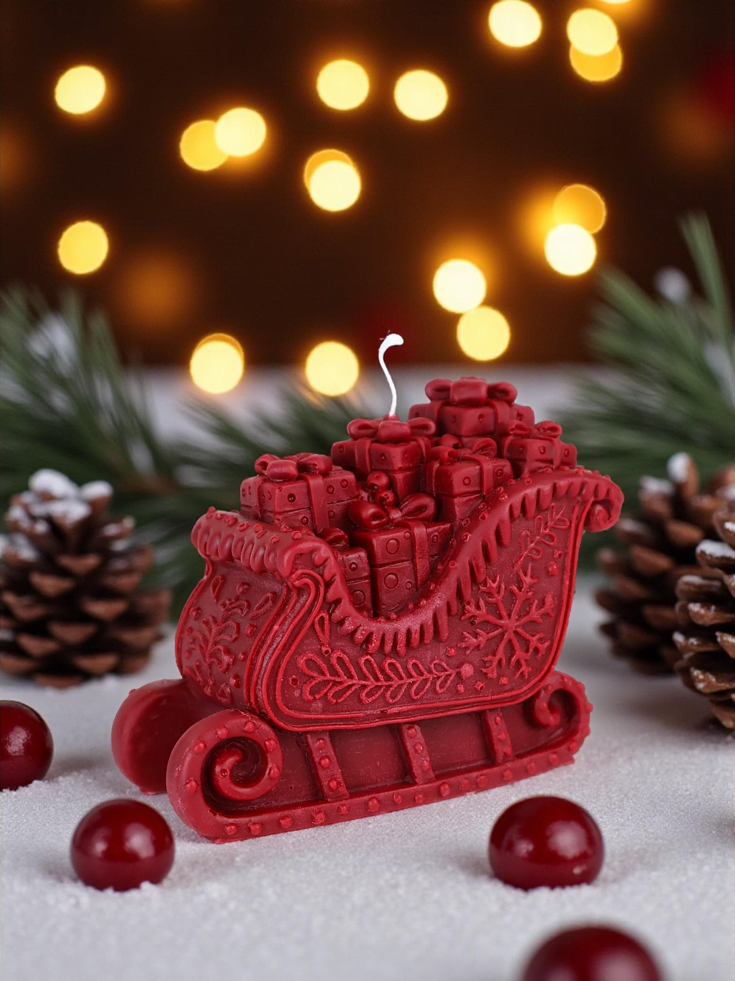 Christmas Sleigh Candle