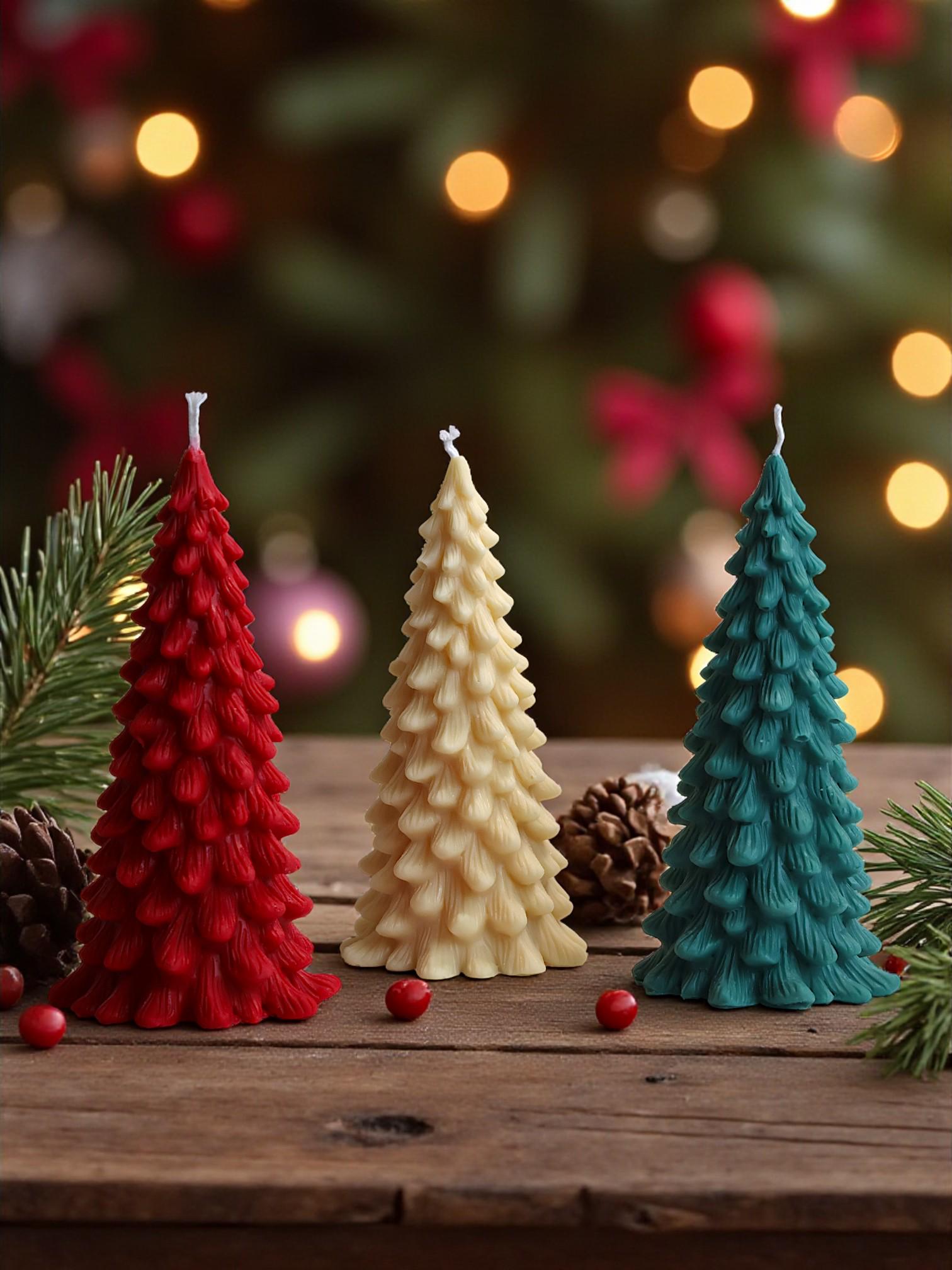 Large Christmas Tree Candle