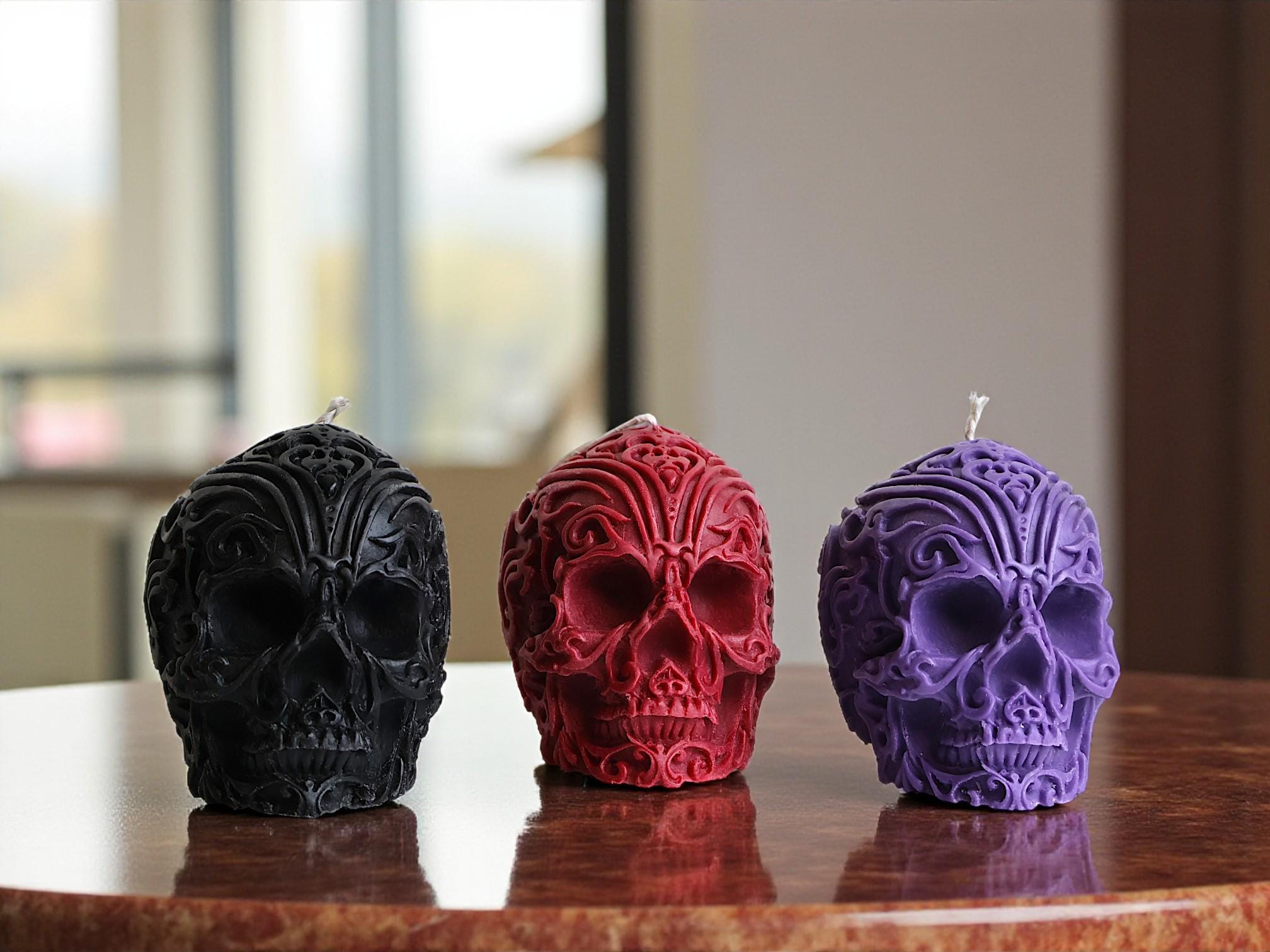 Huge Pattern Skull Candle