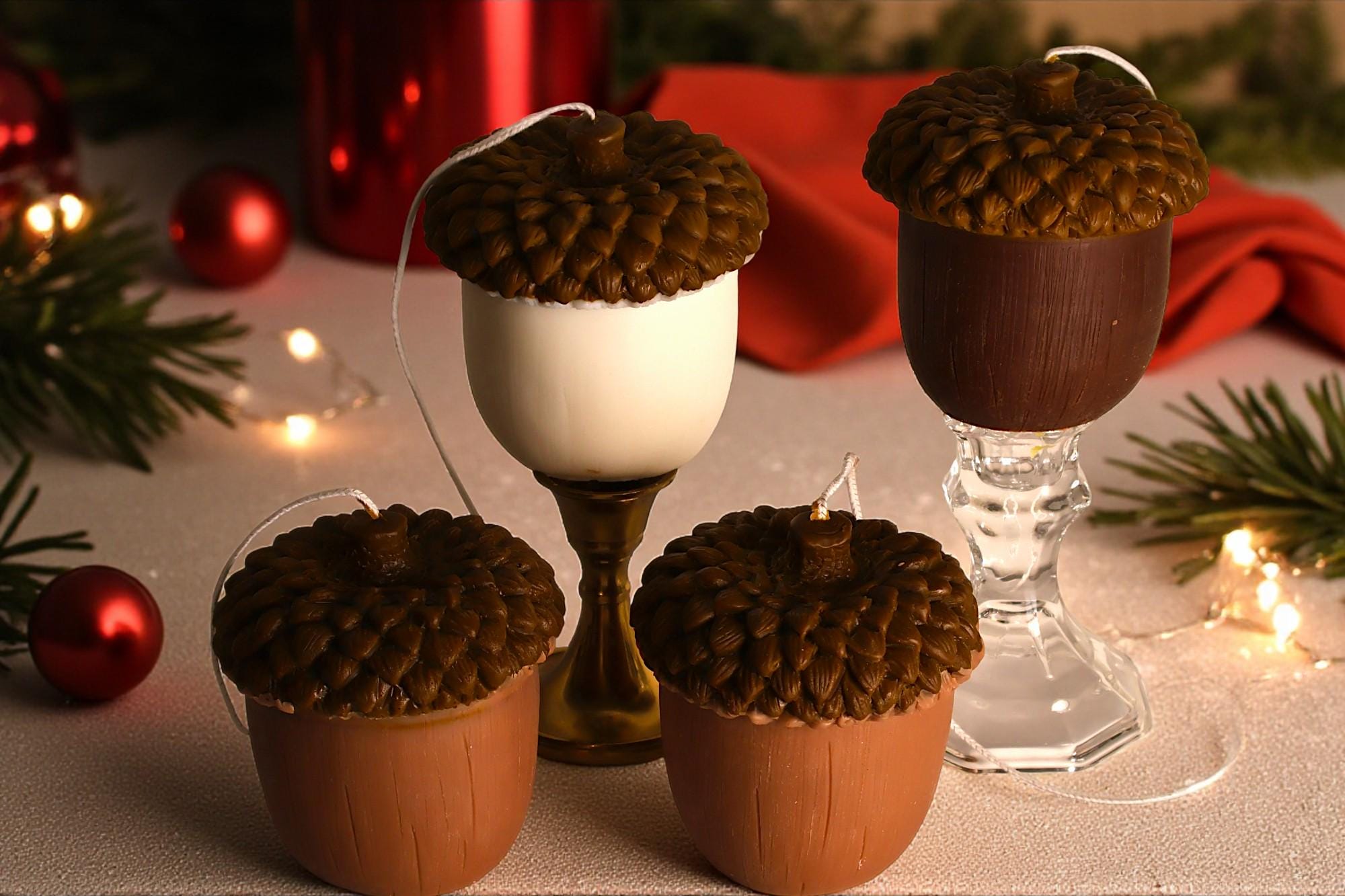 Pine acorn Candle