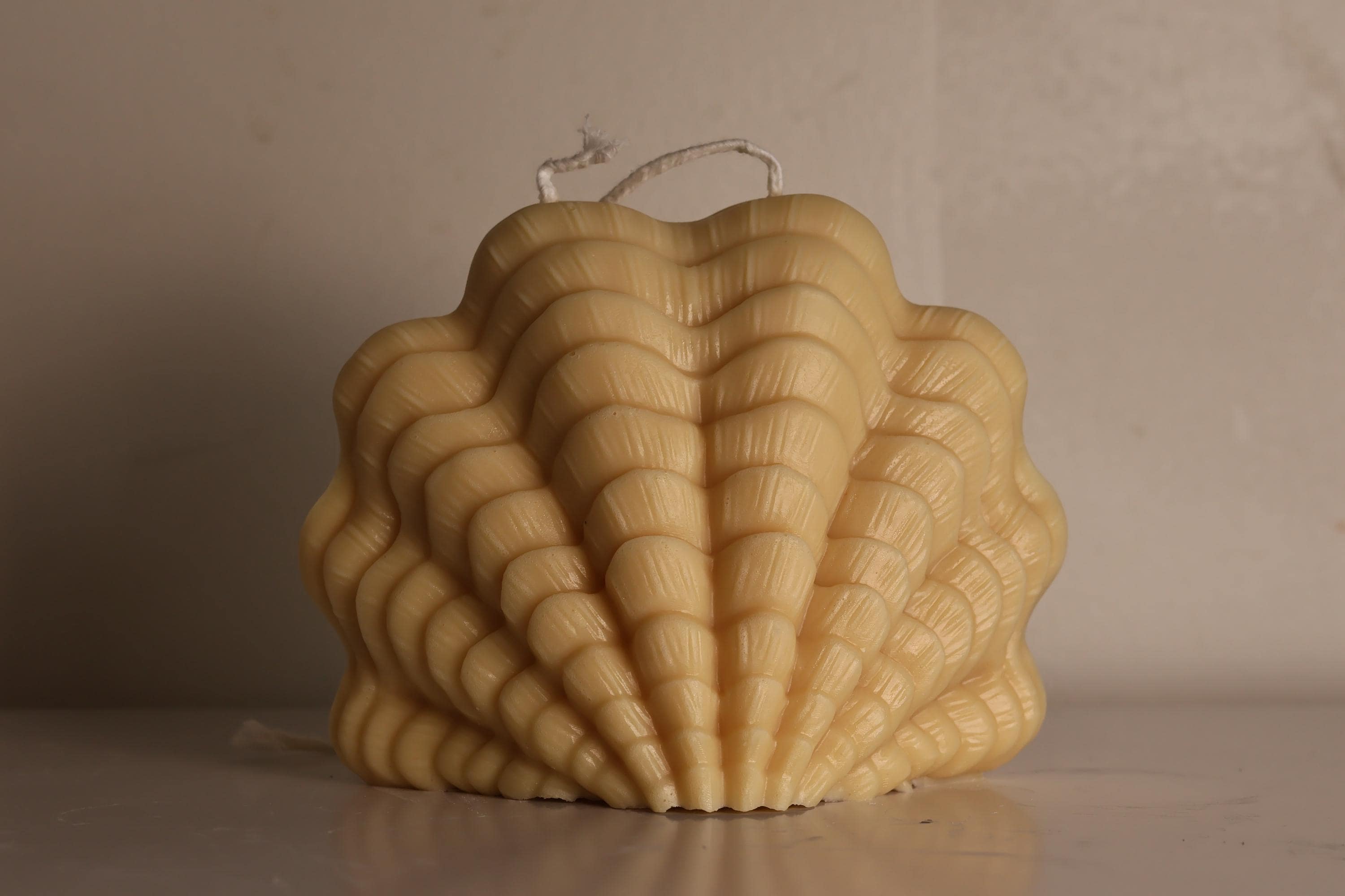 Large Ocean Shell Candle 4.5x5.5 inches