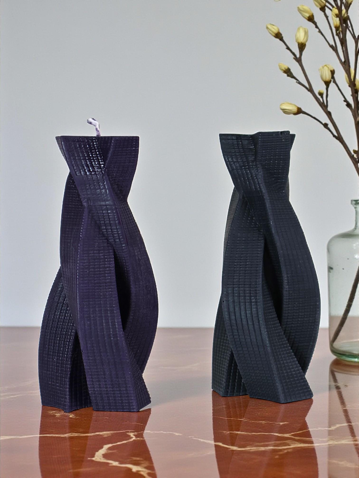 Twisted Pillar Swirl Candle