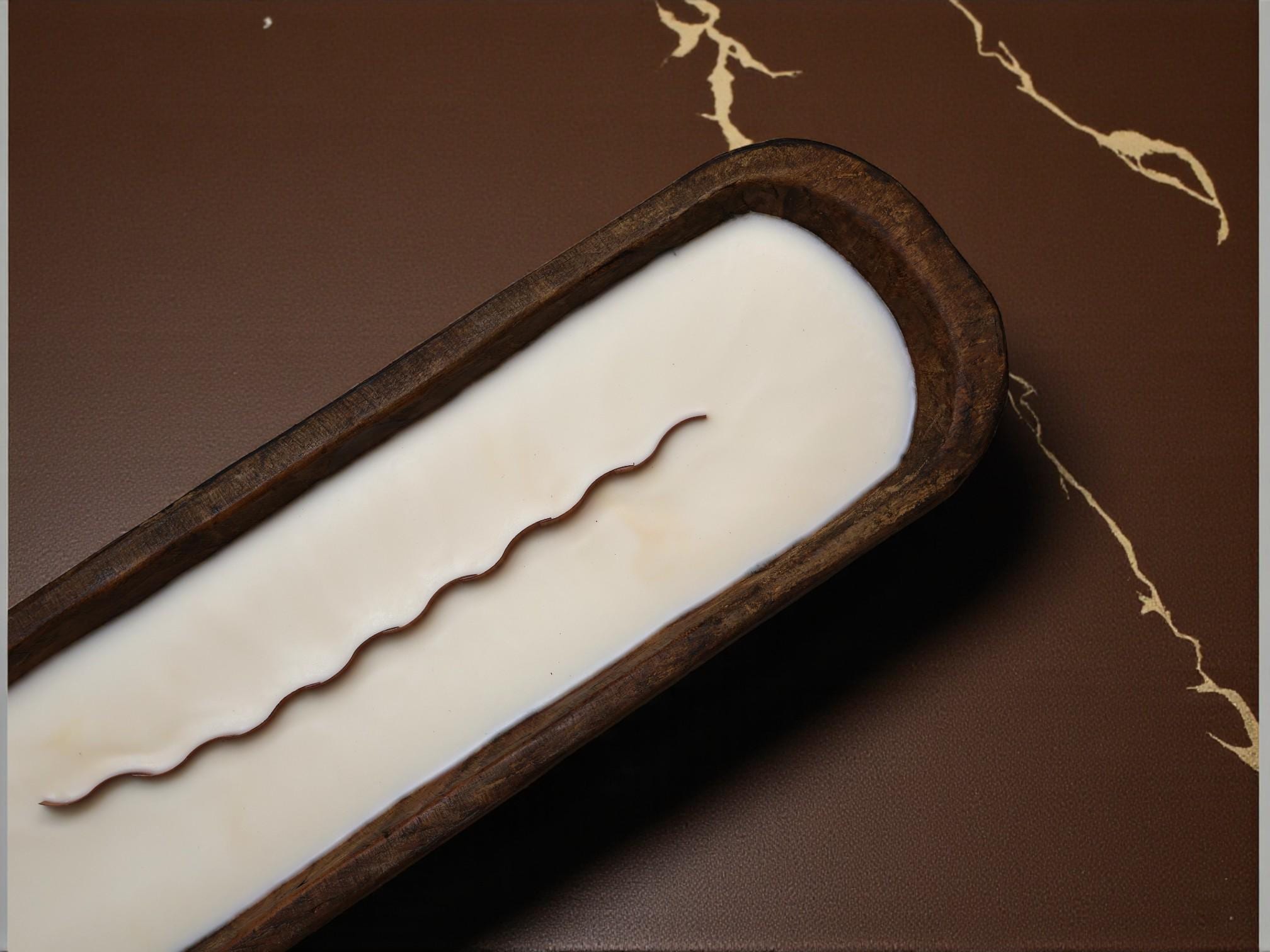 Huge Wooden Dough Bowl Candle