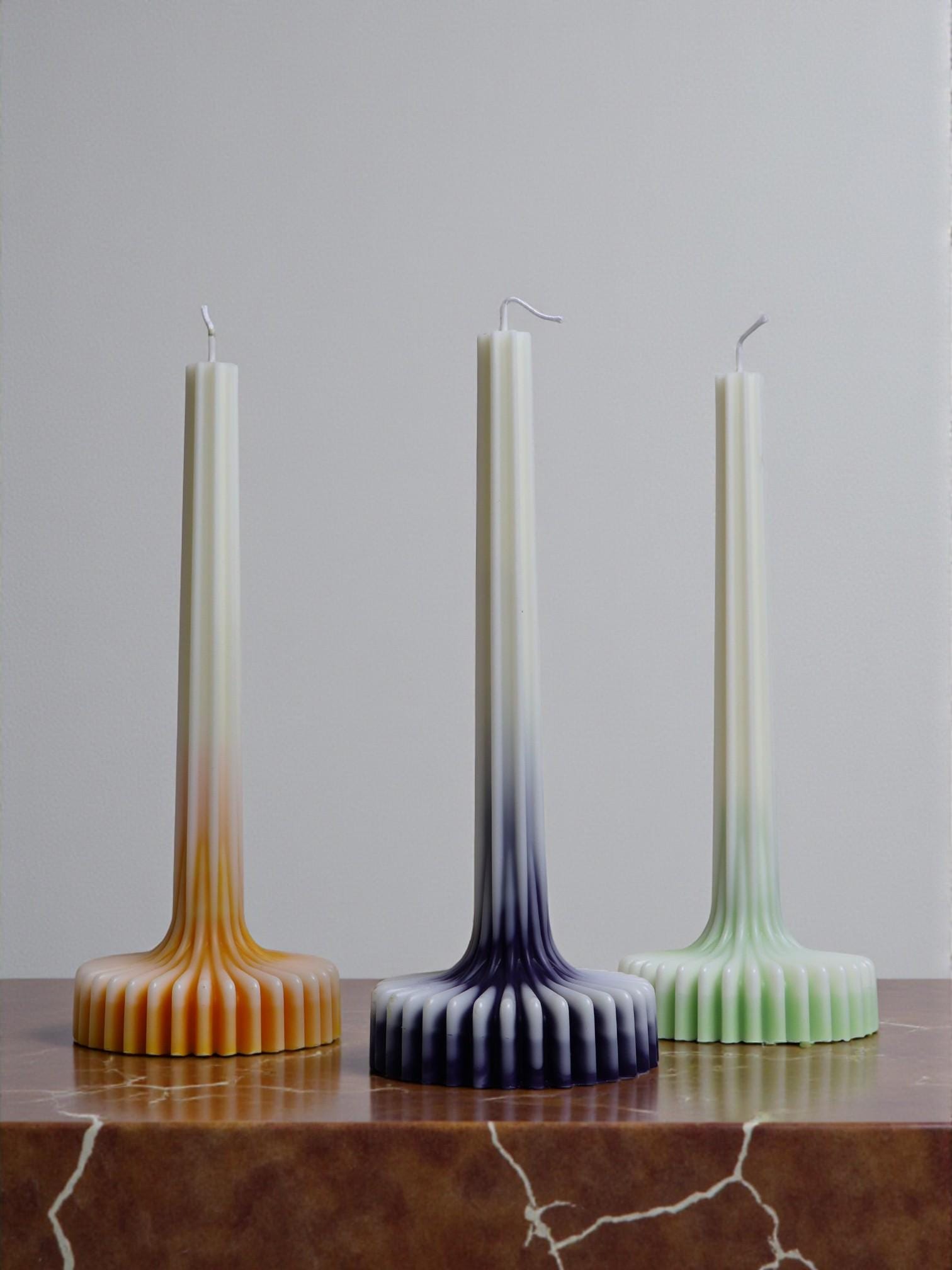 Set of 2 Ombre Large Vase Candle
