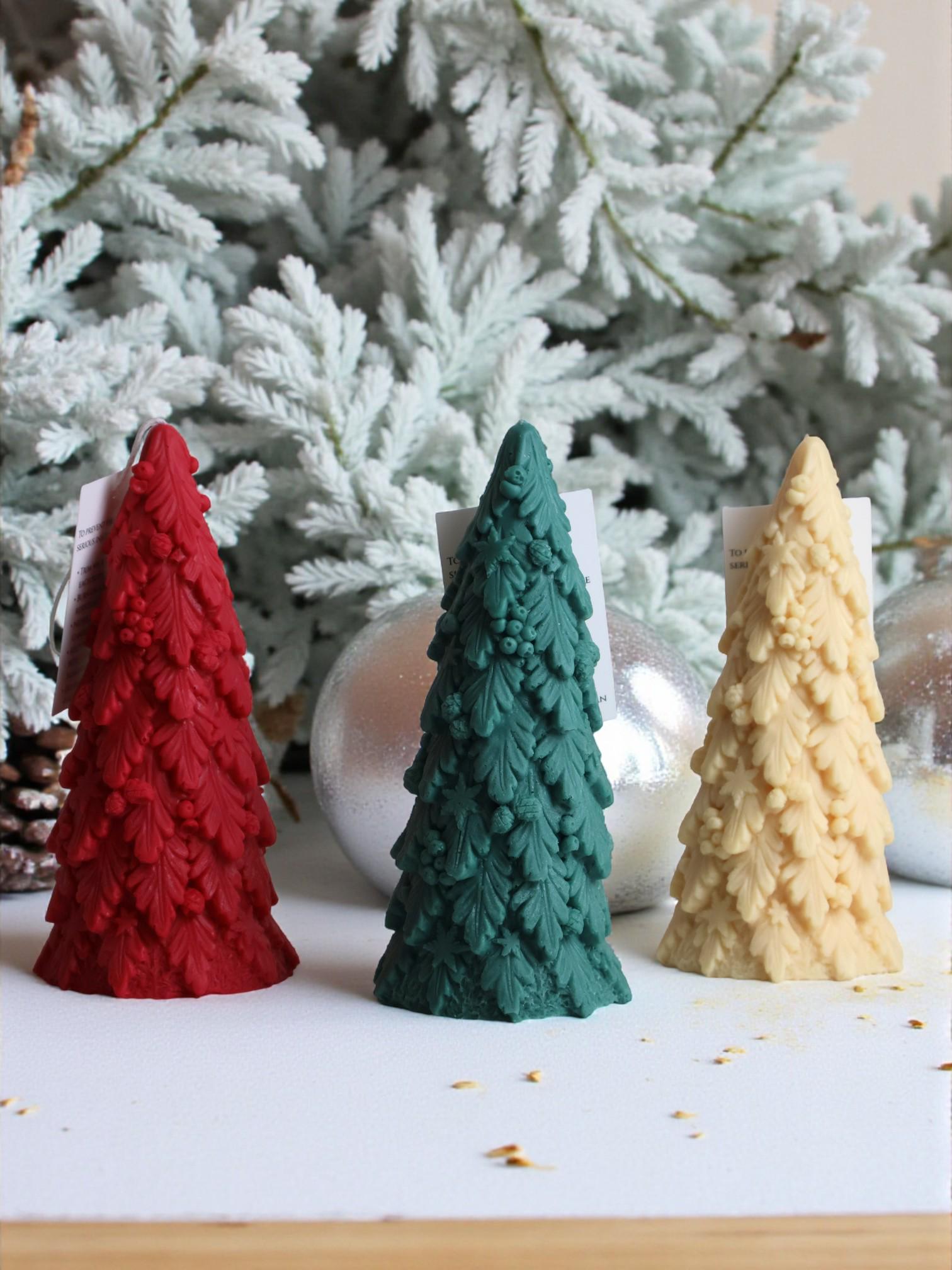 Large Christmas Tree Candle