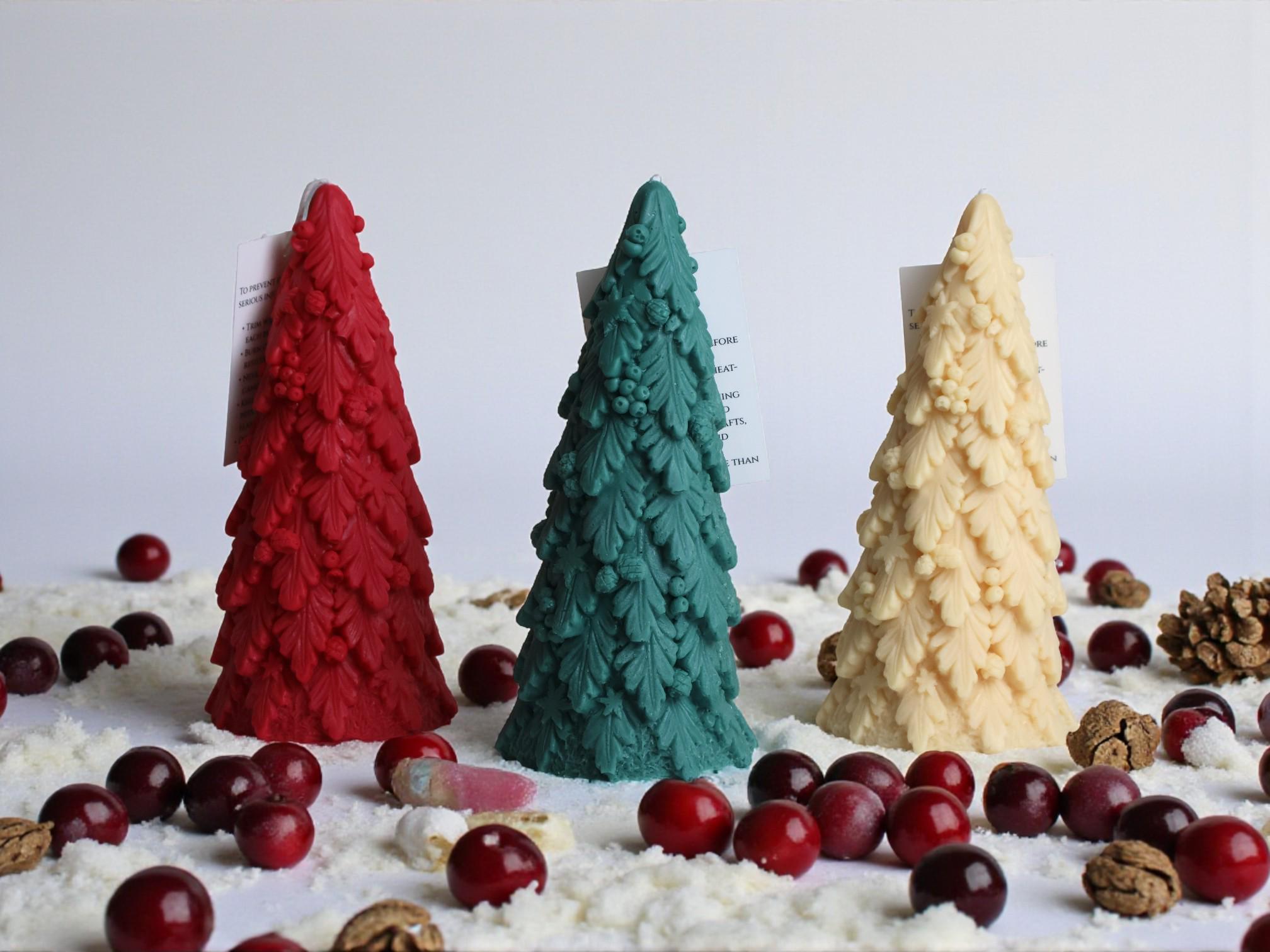 Large Christmas Tree Candle 7x3 inches