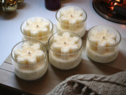 Snowflake Glass Jar Candle
