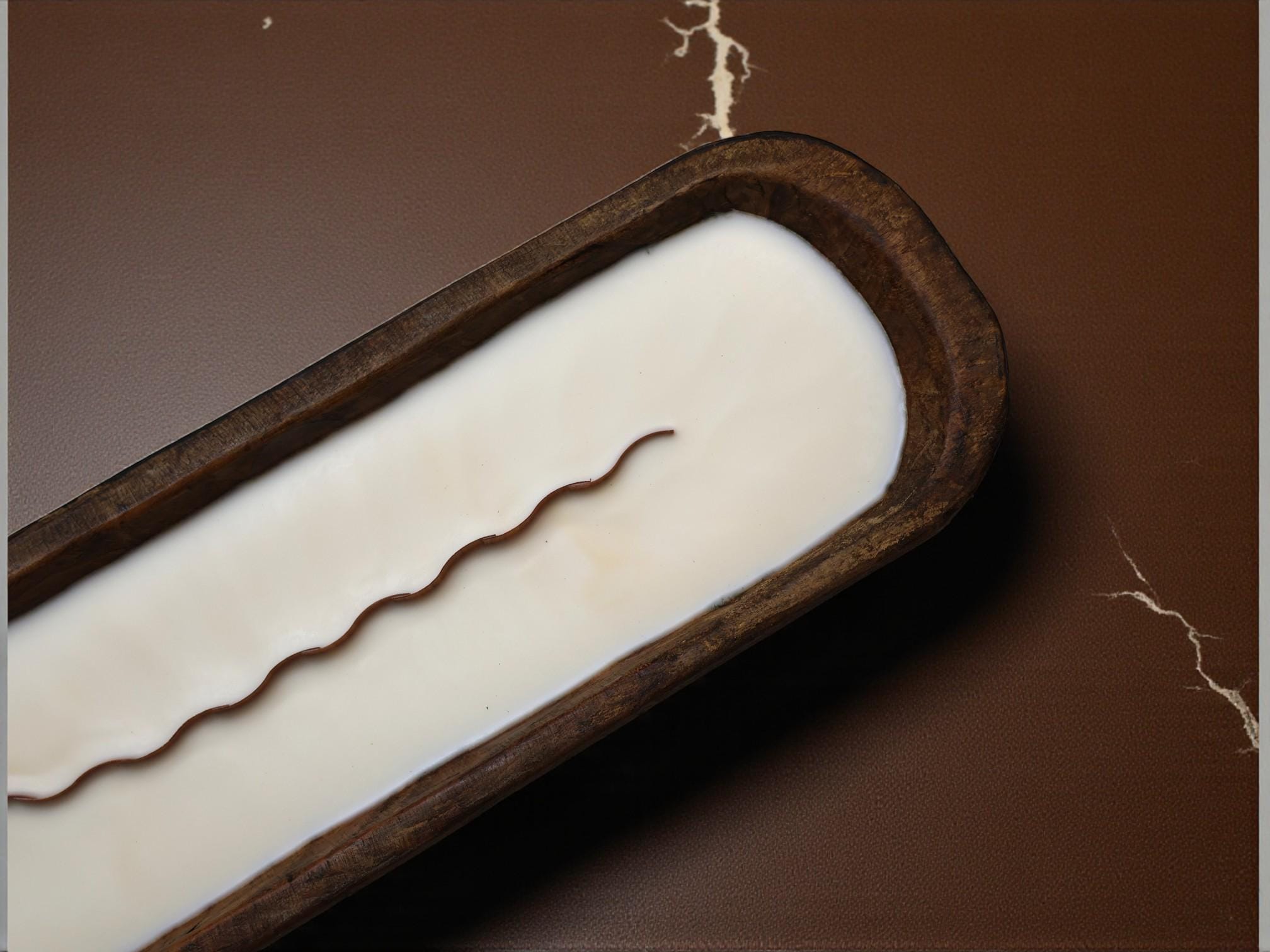 Huge Wooden Dough Bowl Candle