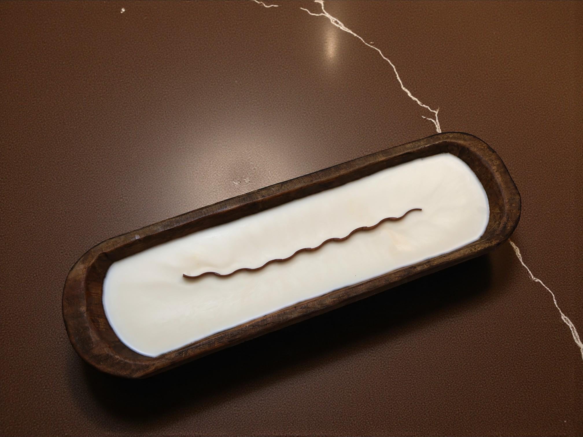 Huge Wooden Dough Bowl Candle