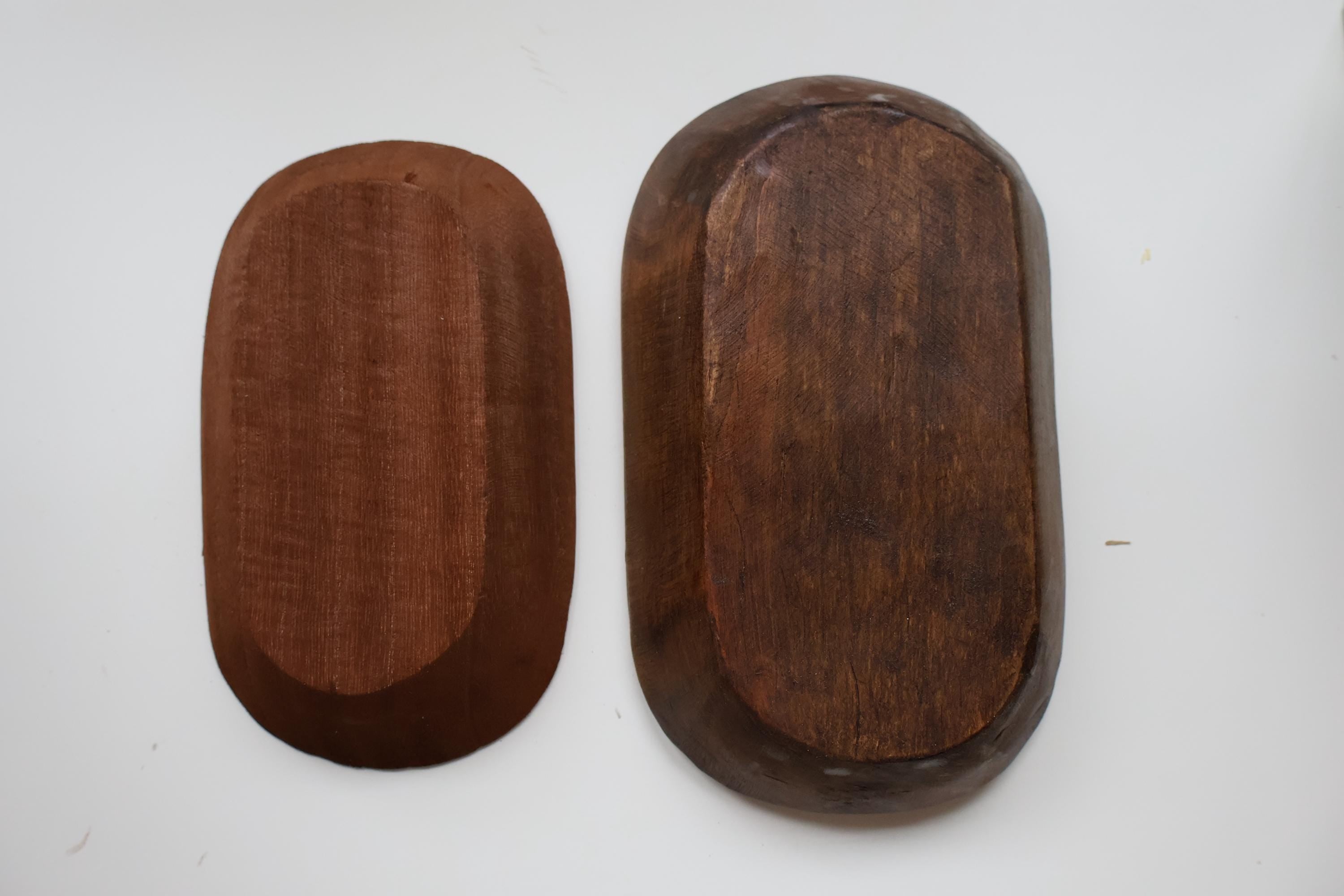 Wooden Dough Bowl Candle with Wavy Wooden Wick