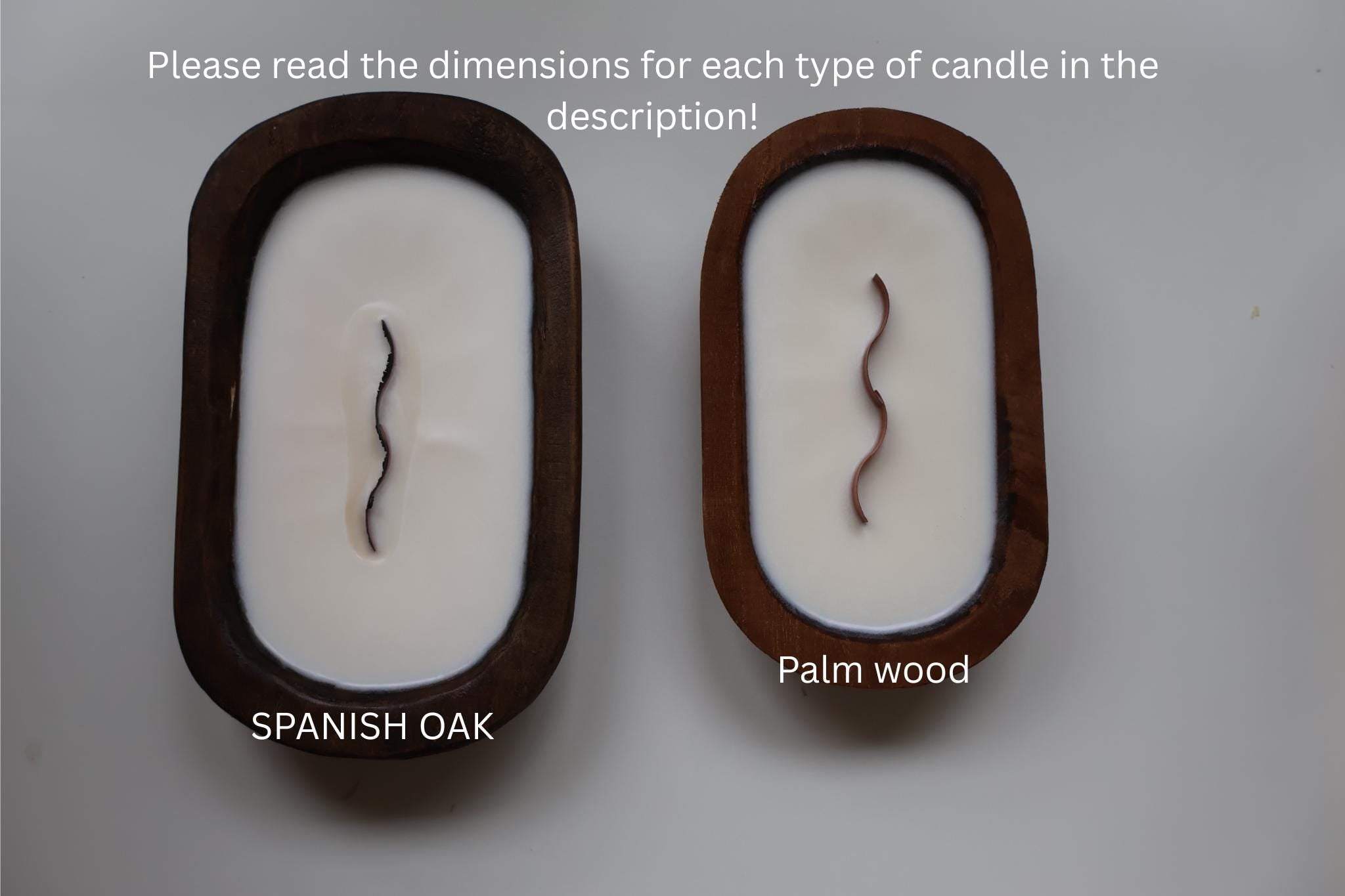 Wooden Dough Bowl Candle with Wavy Wooden Wick