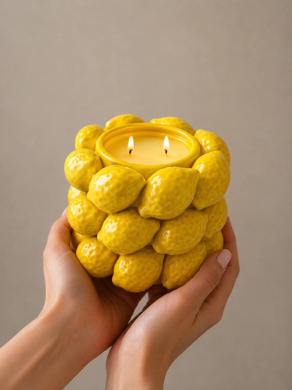 Large Lemon Candle Bowl