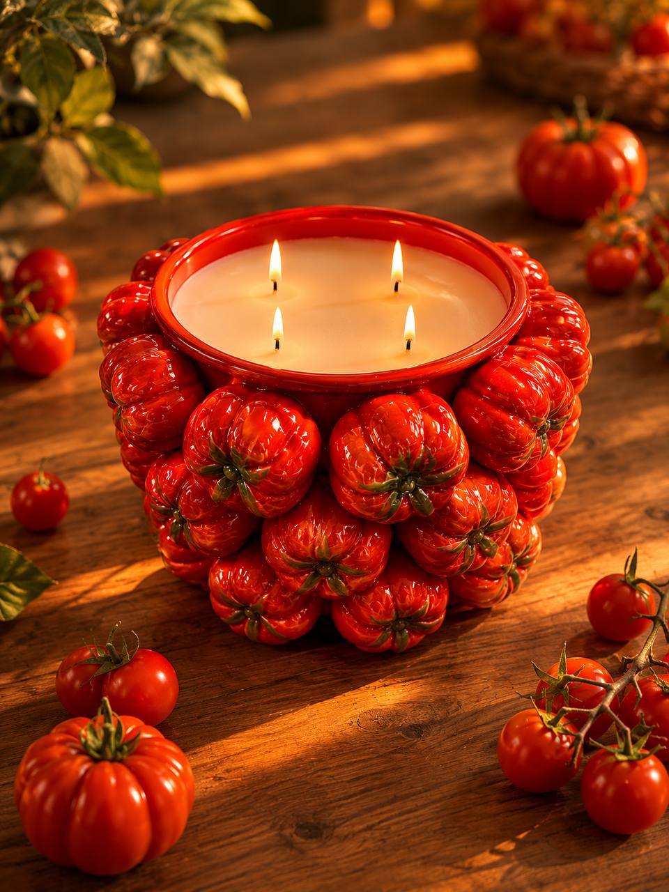 Huge Tomato Candle Bowl 7.5x10 inches 135 fl.oz